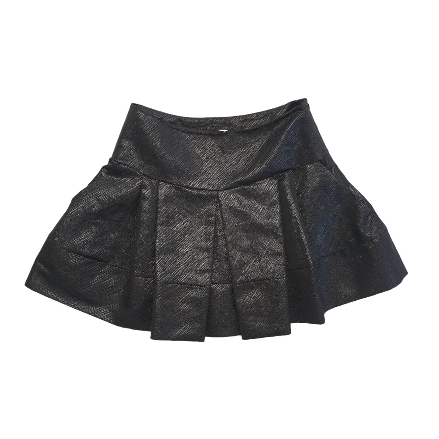Helene Berman Black Elasticated Mini Skirt Uk Women's 12 W30 Eu 40 G47