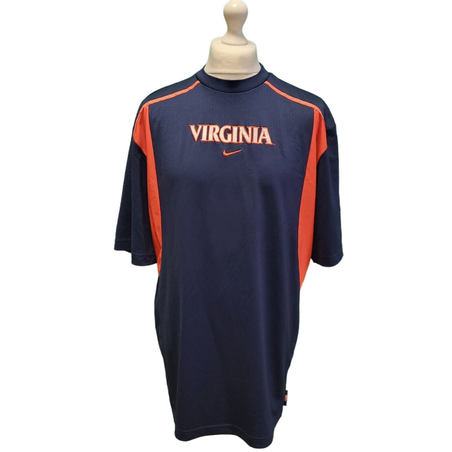 Nike Navy Blue Slim Fit Crew Neck Virginia T-Shirt Men's Uk L EU 54 H64