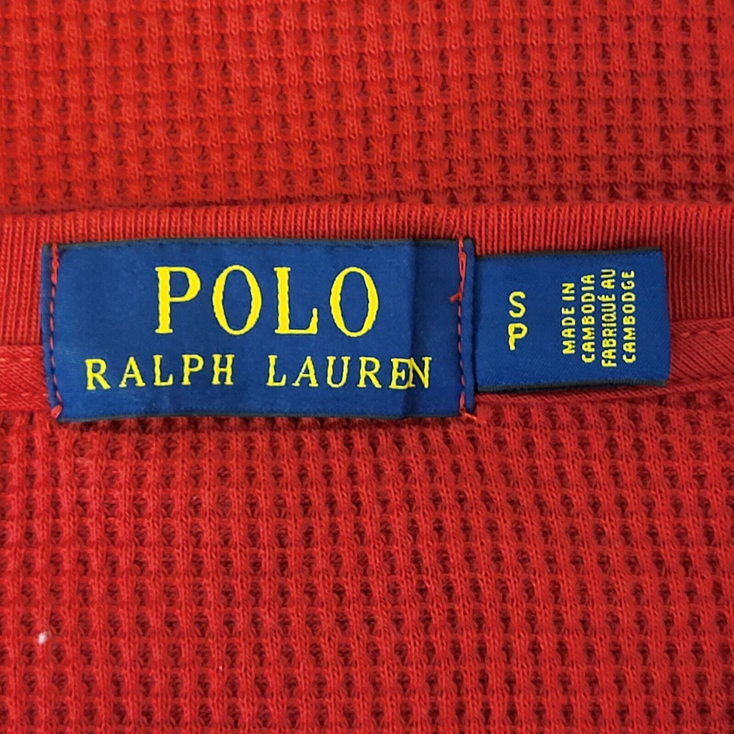 Polo Ralph Lauren Crew Neck T-Shirt Long Sleeve Red Uk Men's Small G560