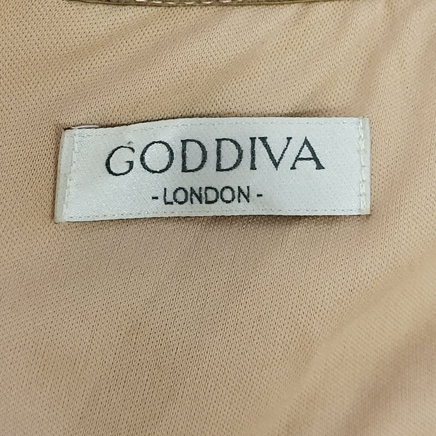 Goddiva Gold Evening Formal Dress Women's UK 8 BB403