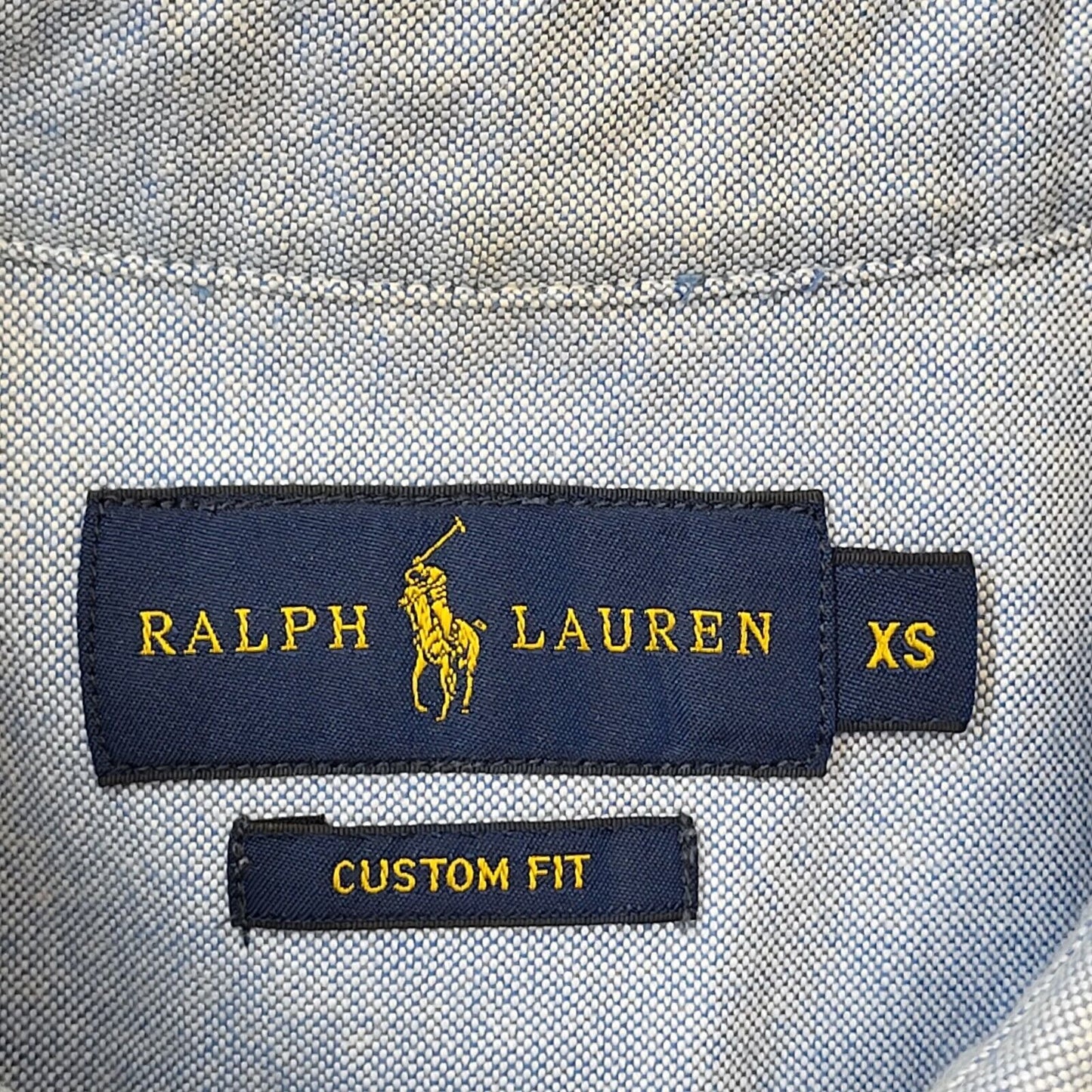 Polo Ralph Lauren Blue Solid Long Sleeve Shirt Uk Men's XS Eu 44 G287