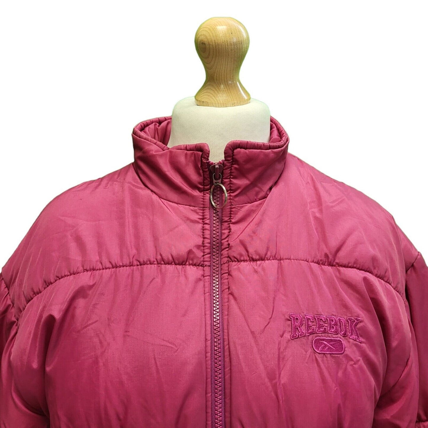 Reebok Pink Long Sleeve Puffer Sports Coat UK Women's 12 H688