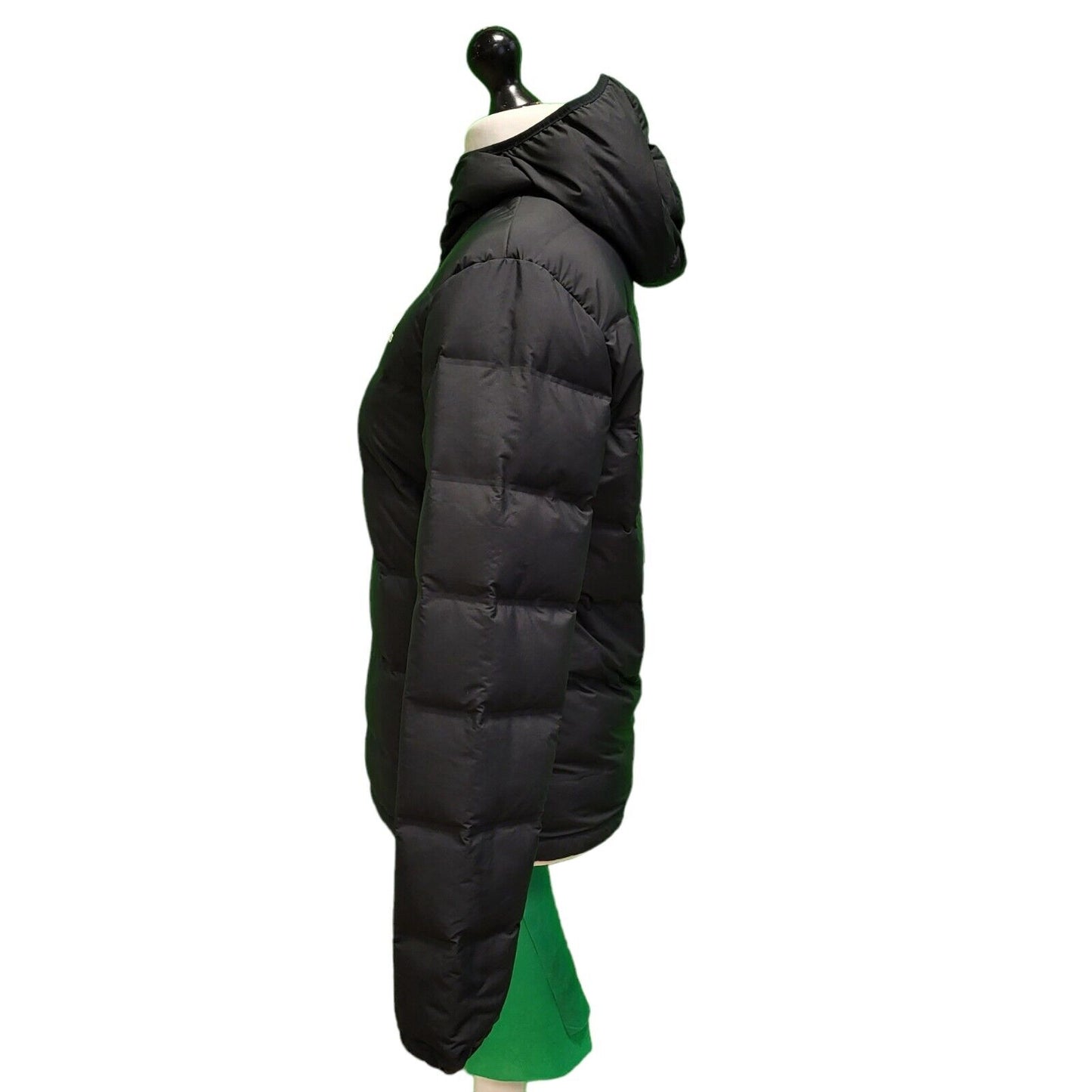 Adidas Black Zip Fasten Padded Hooded Sports Jacket UK Women's Small H924