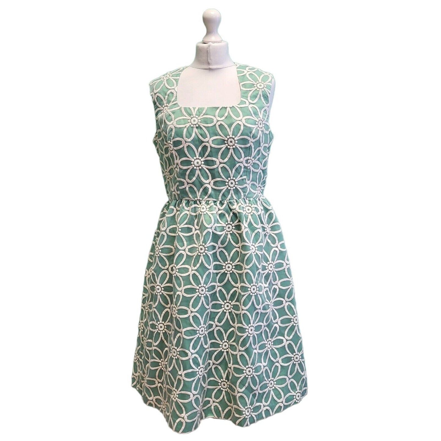 Untold Green Ivory Floral Evening Formal Dress Women's BNWT UK 12 G819