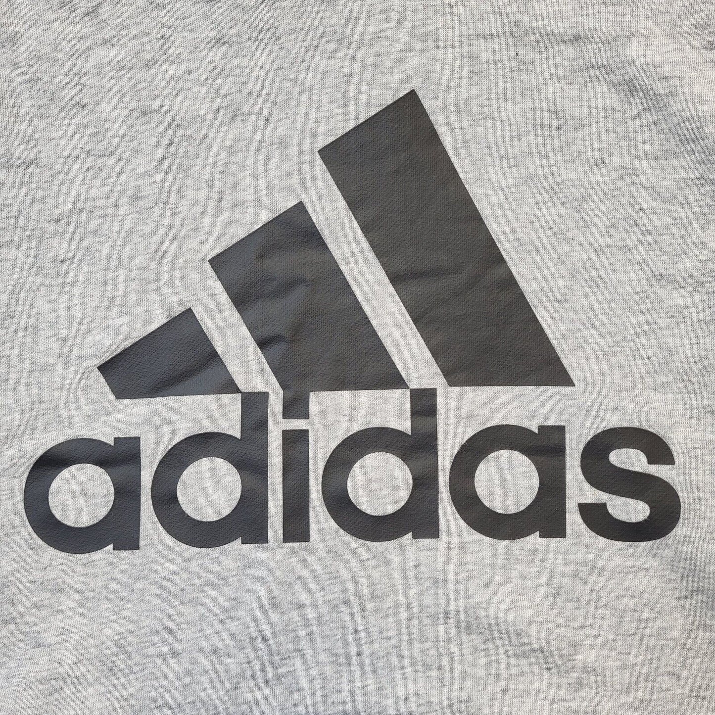 Adidas Grey Spell Out Retro Sports Drawstring Sweatshirt Hoodie Men's uk L G766