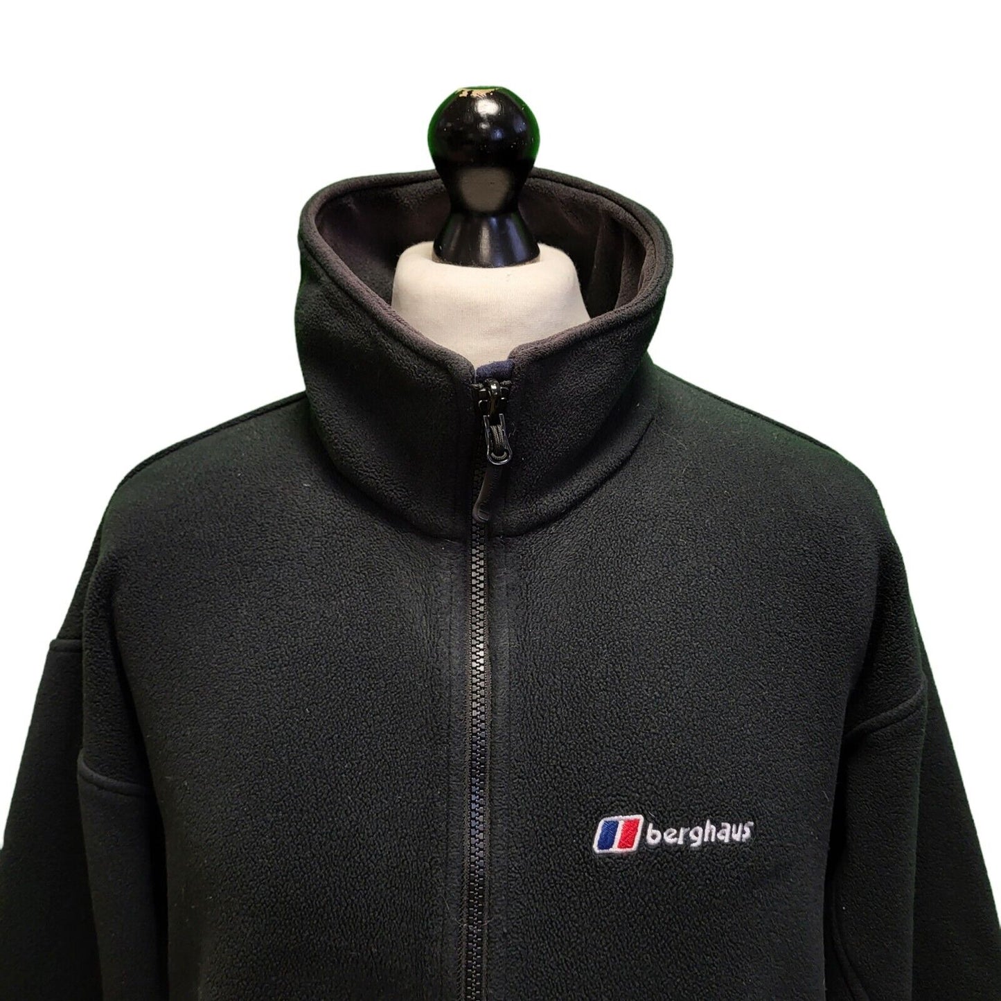 Berghaus Black Zipped Fleece Hiking Walking Jacket Uk Men's XL H918
