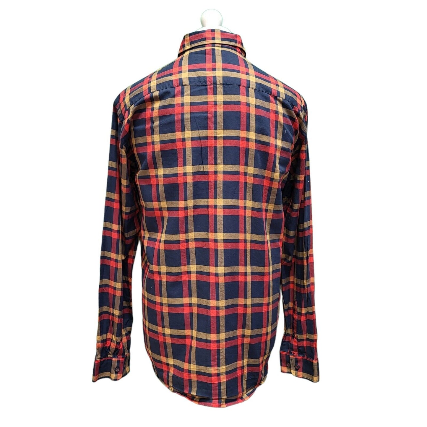 Brax Blue Red Check Modern Fit Long Sleeve Shirt Men's Uk L H62