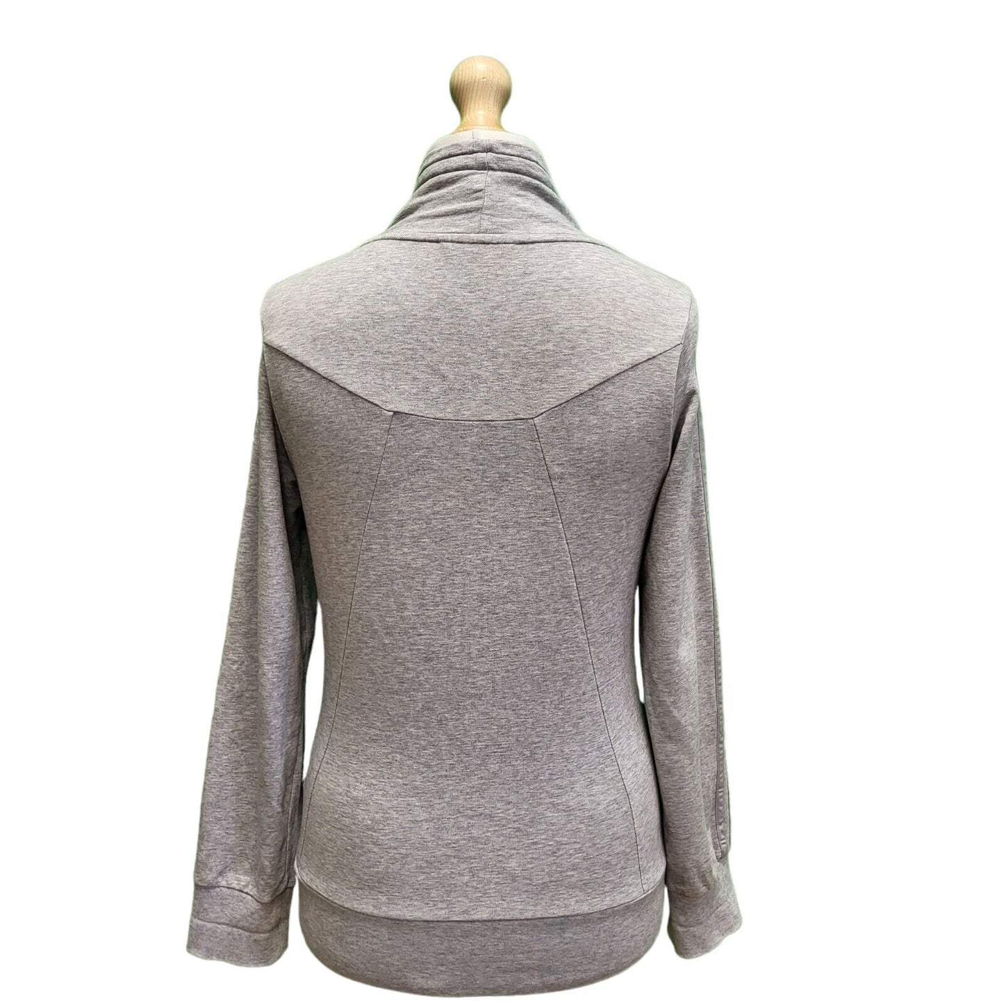 Adidas Grey Pink Zipped Long Sleeve Sweatshirt Tracksuit Top Women's uk 10 H369