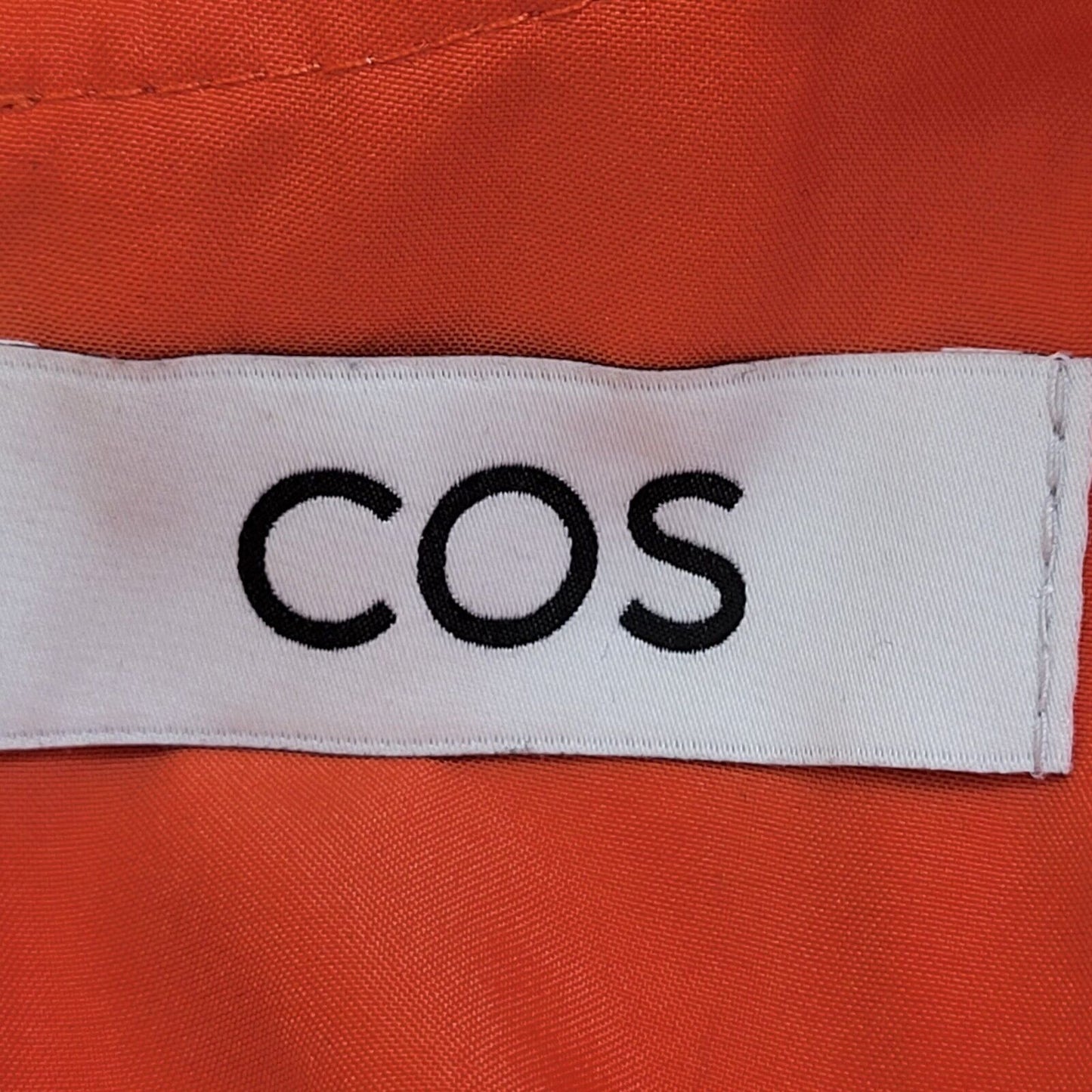 COS Orange Round Neck Dress Blouse Uk Women's 12 Eu 40 G116
