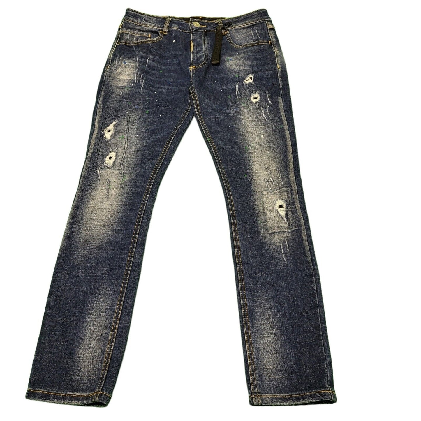 Alessandro Faded Blue Skinny Leg Denim Jeans uk Women's 12 L W30 L29 H780