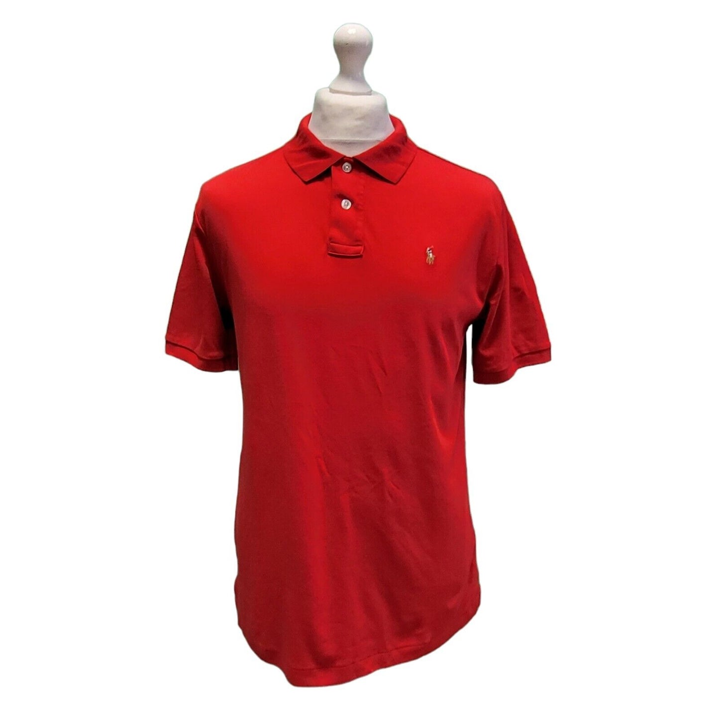 Polo Ralph Lauren Red Classic Fit S/Sleeve Polo Shirt Women's Uk XL 14 G769