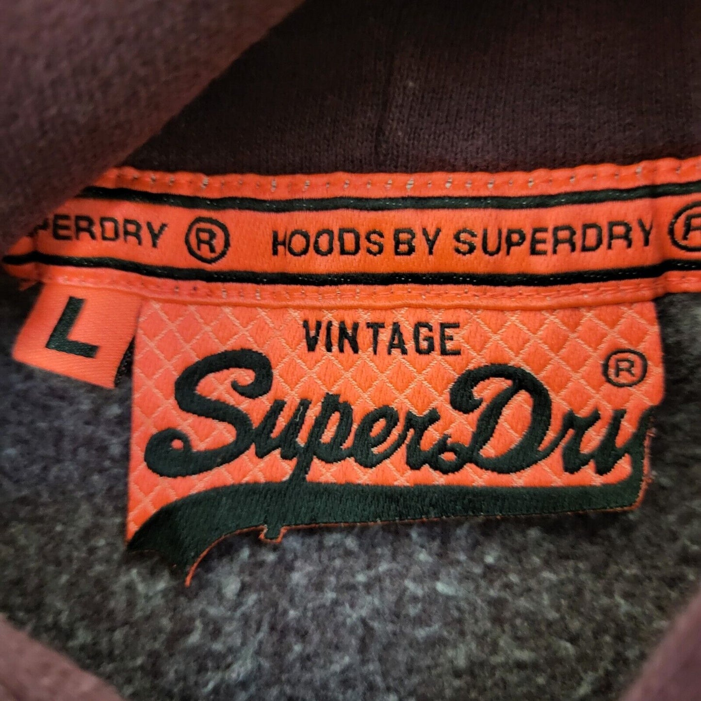 Superdry Sweatshirt Hoodie Drawstring Maroon Uk Women's Size L G417
