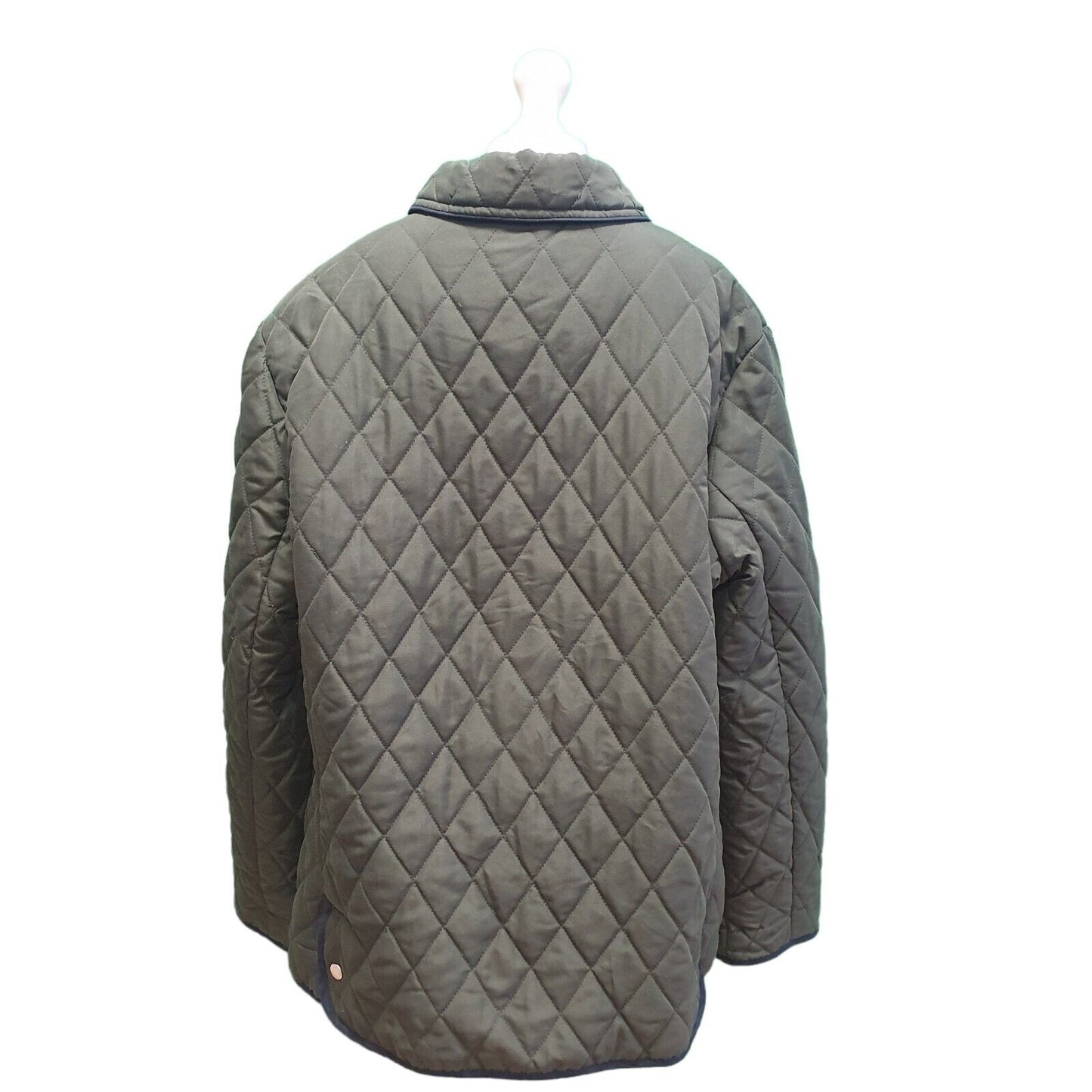 David Barry Green Snap Fasten Quilted Jacket Women's UK 18 eu 46 G902