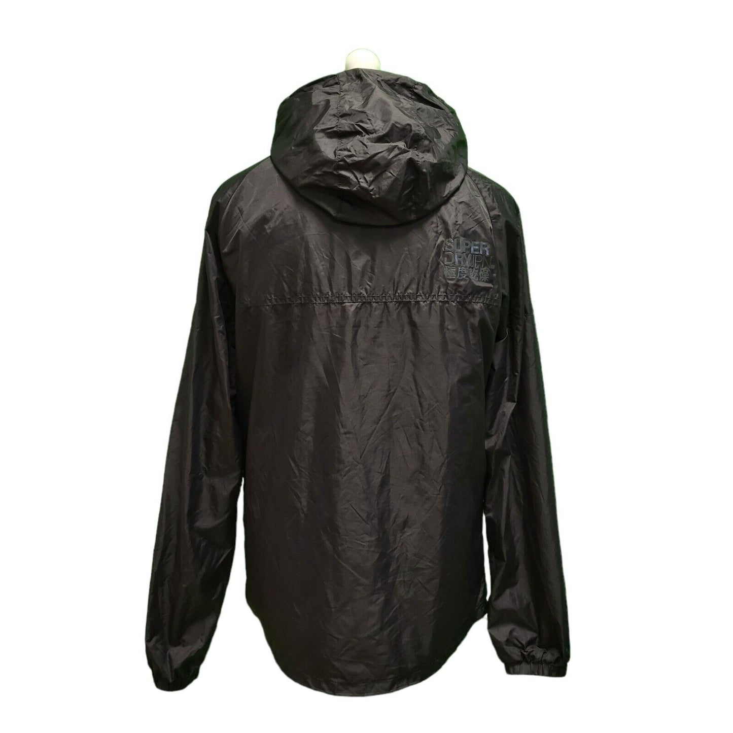 Superdry Black Hooded Windbreaker Track Jacket Men's UK XL EU 56 H598