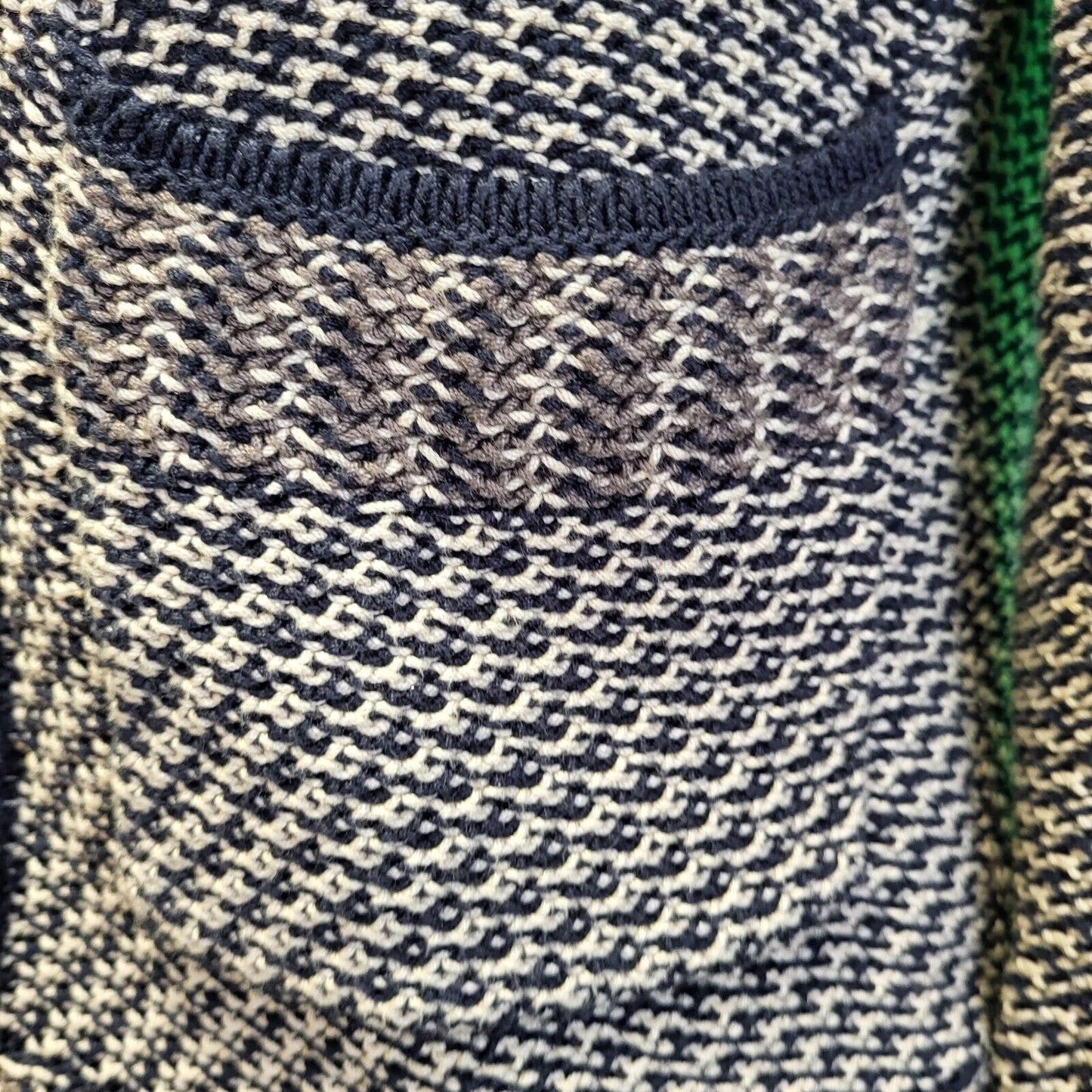 Karen Millen Blue White Zipped Knitted Cardigan Jacket Women's uk S eu 36 H173