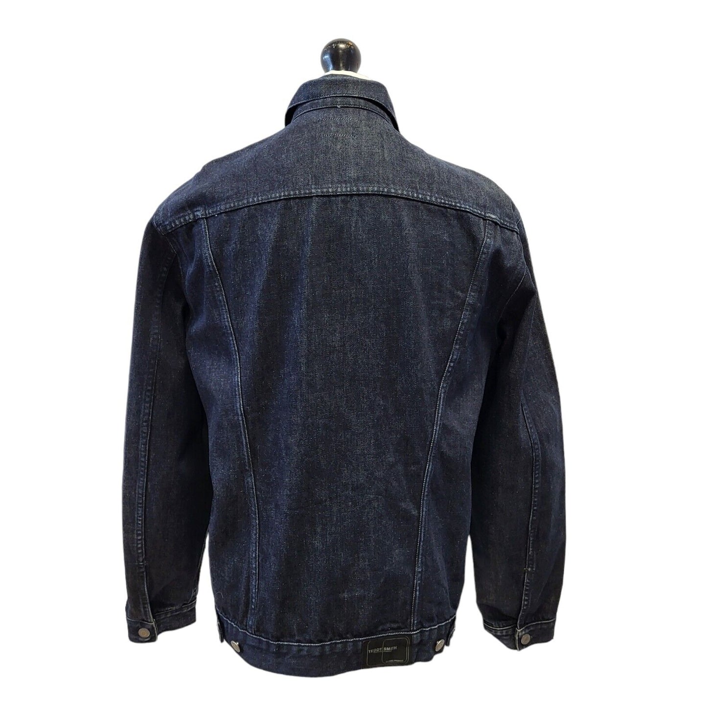 Teddy Smith Dark Blue Button-Up Denim Jacket Uk Men's XL Eu 56 G310