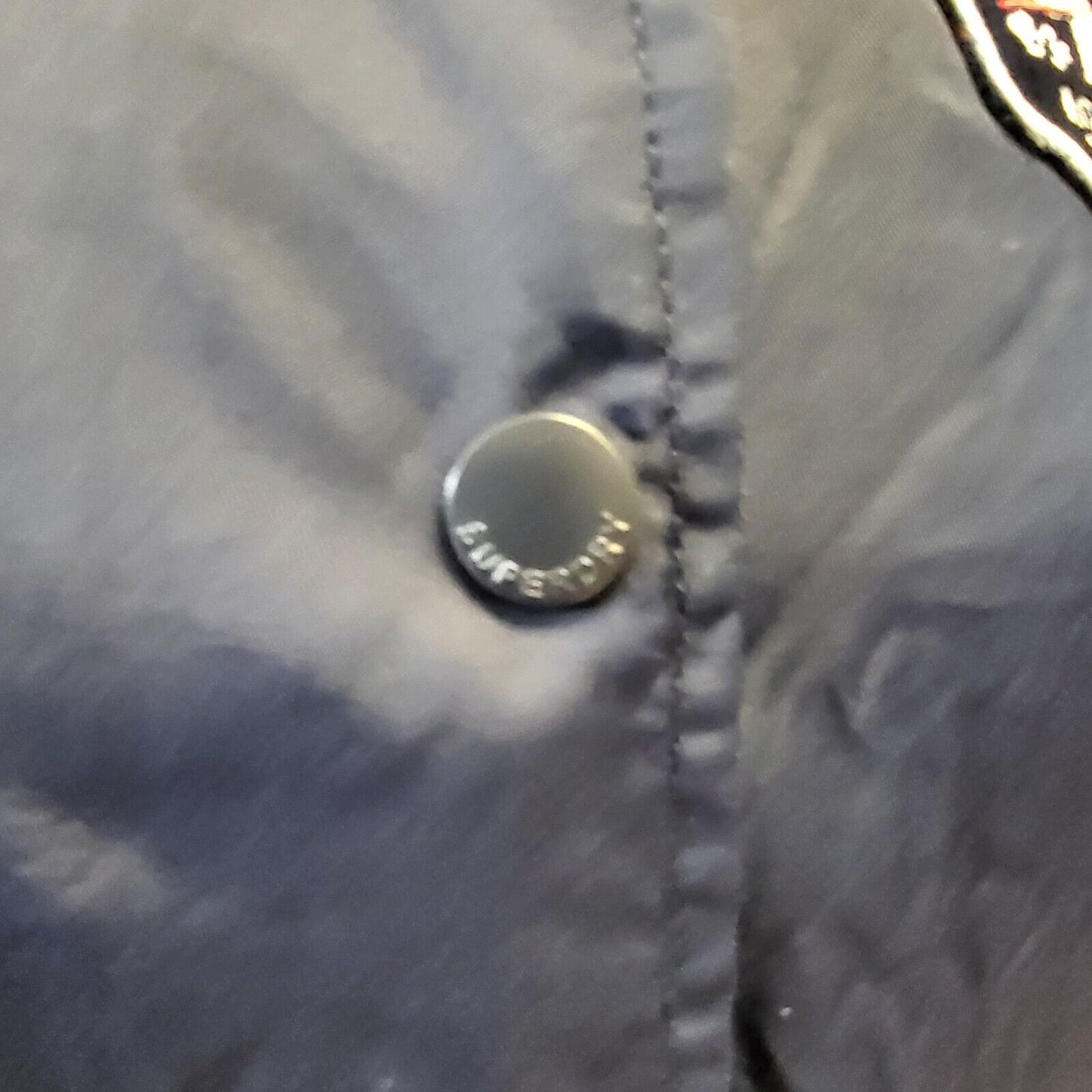 Superdry 1990 Snap Fasten Navy Blue Varsity Jacket Uk Women's 6 G701