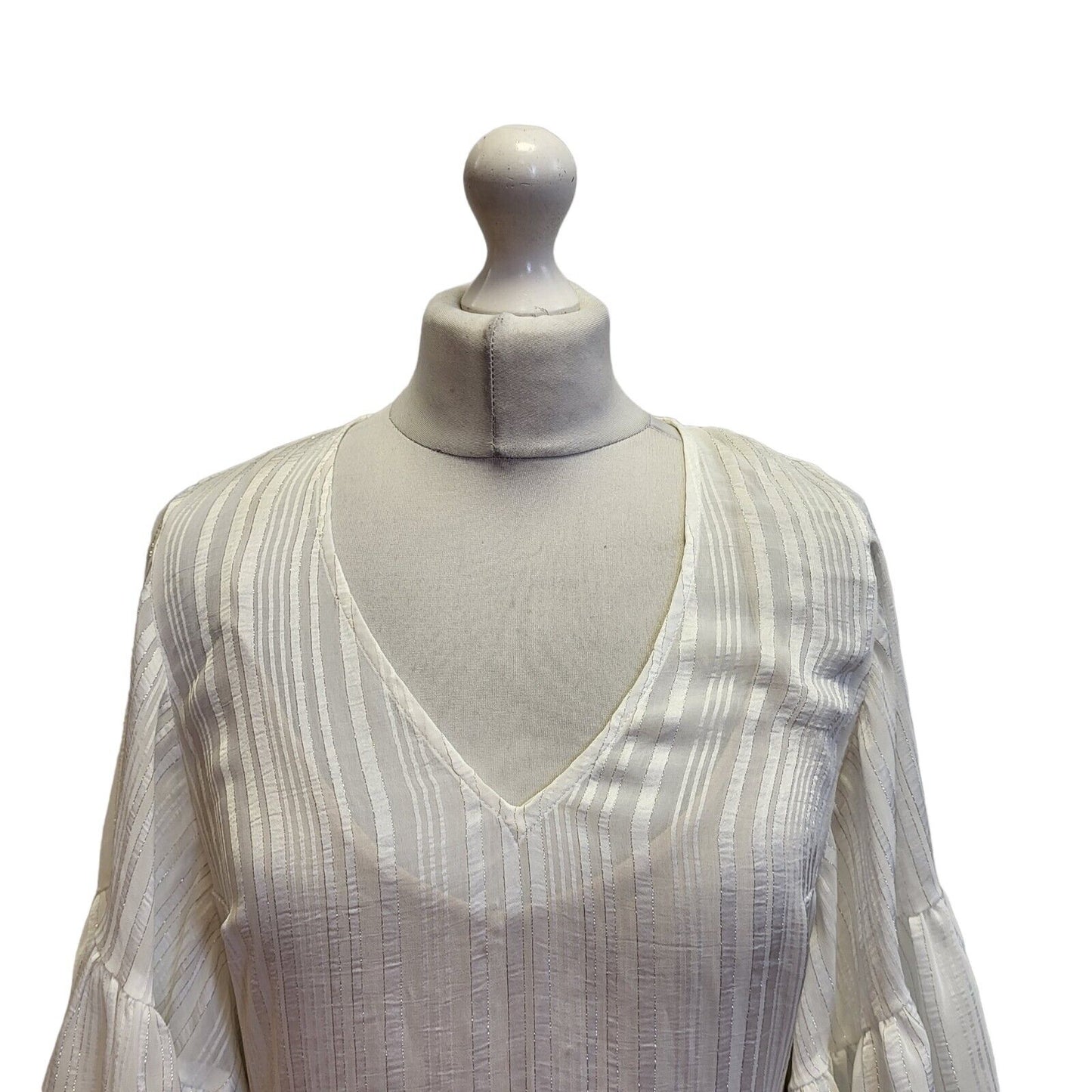 Tracy Reese Anthropologie White Summer Dress Uk Women's S Eu 36 G103