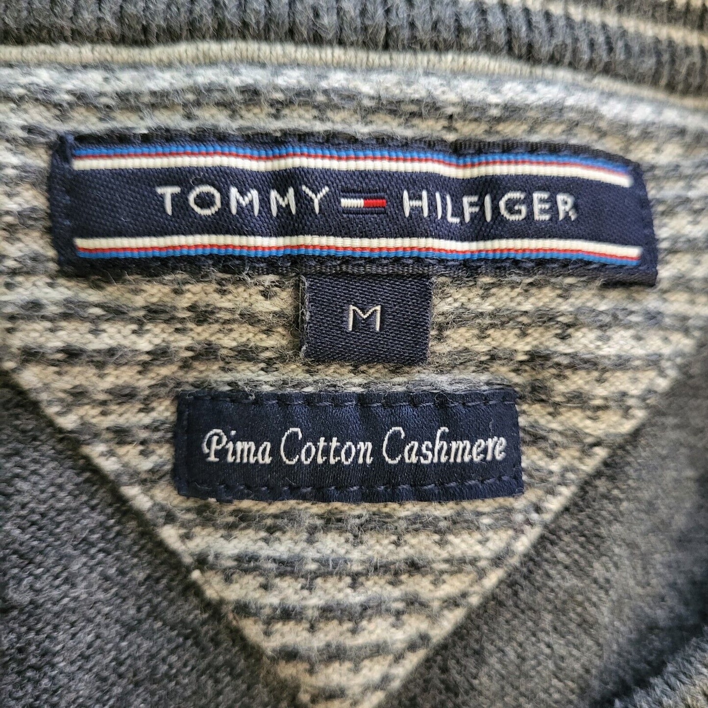 Tommy Hilfiger Grey Crew Neck L/Sleeve Men's Jumper Uk M G937