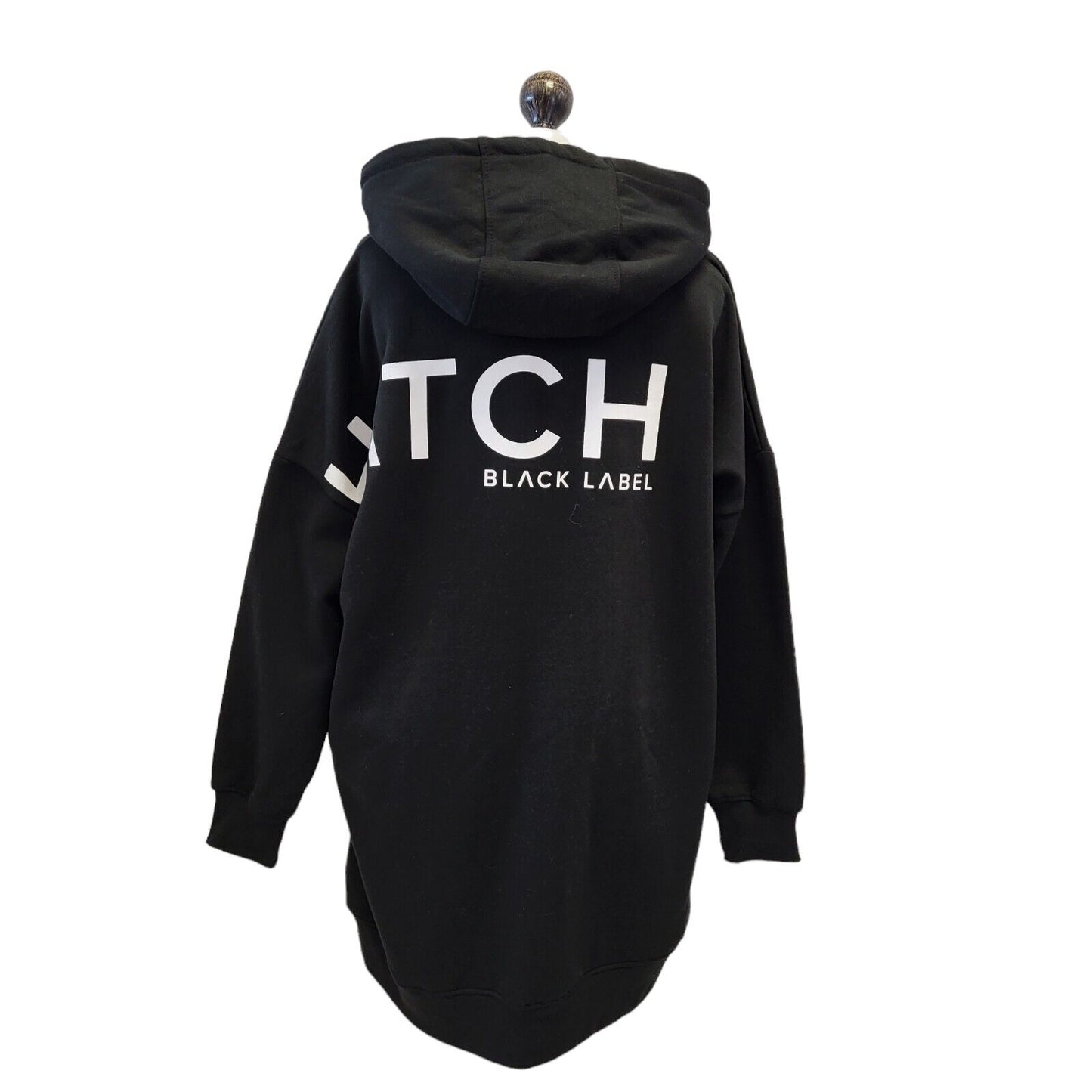 Crosshatch Black Zipped Sweatshirt Hoodie Uk Women's 14 Bnwt G618