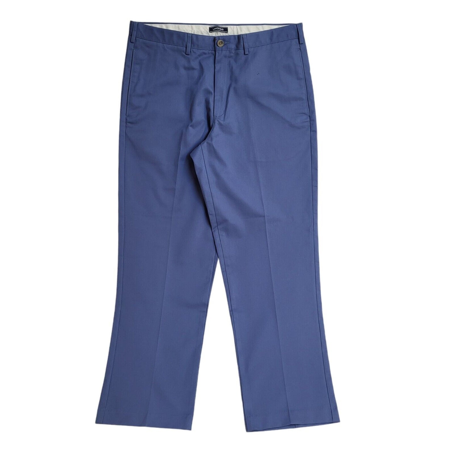 Lands' End Blue Straight Leg Dress Trousers Uk Men's Size XXL W38 L30 EE276