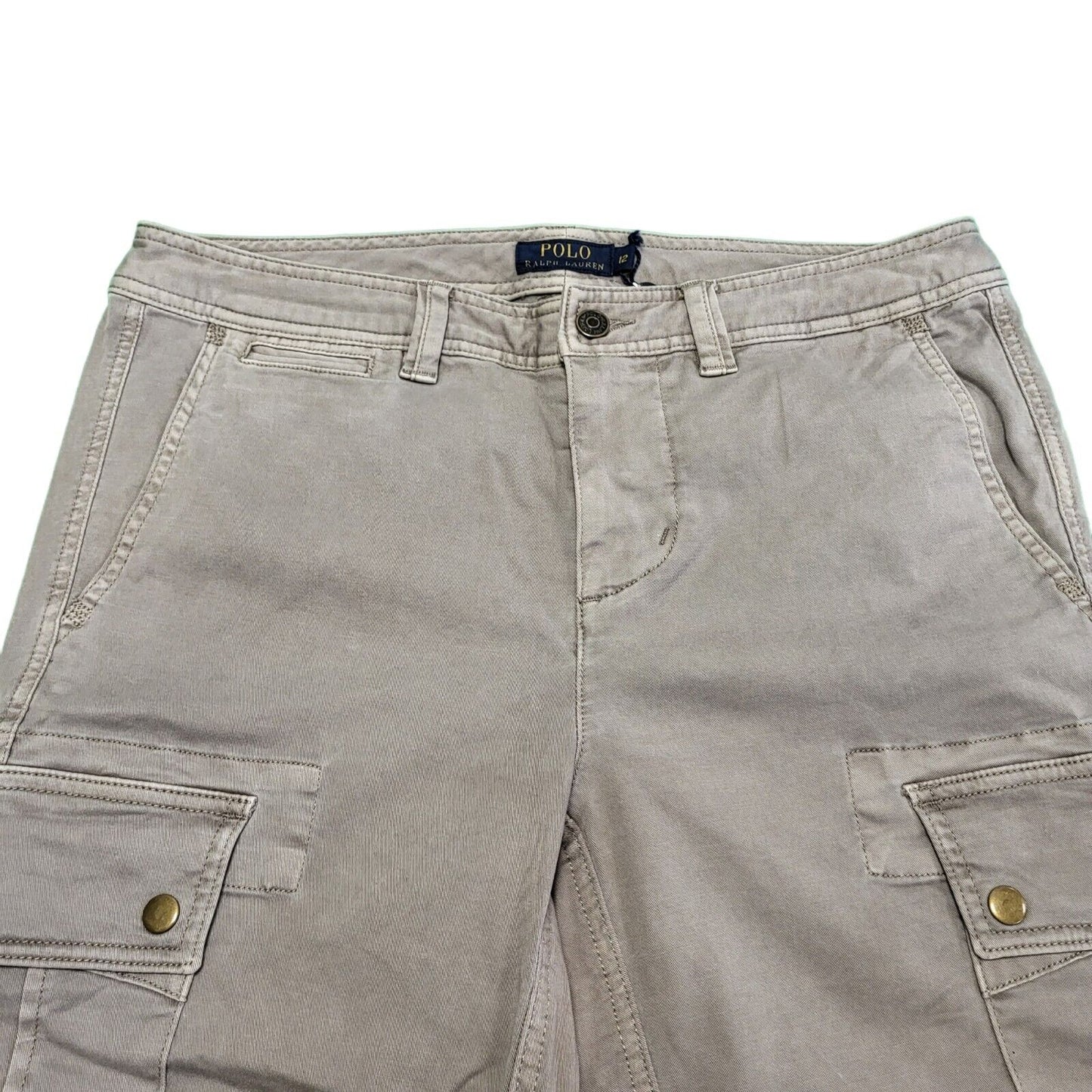 Polo Ralph Lauren Grey Skinny Denim Cargo Jeans Women's 12 W32 L30 H253
