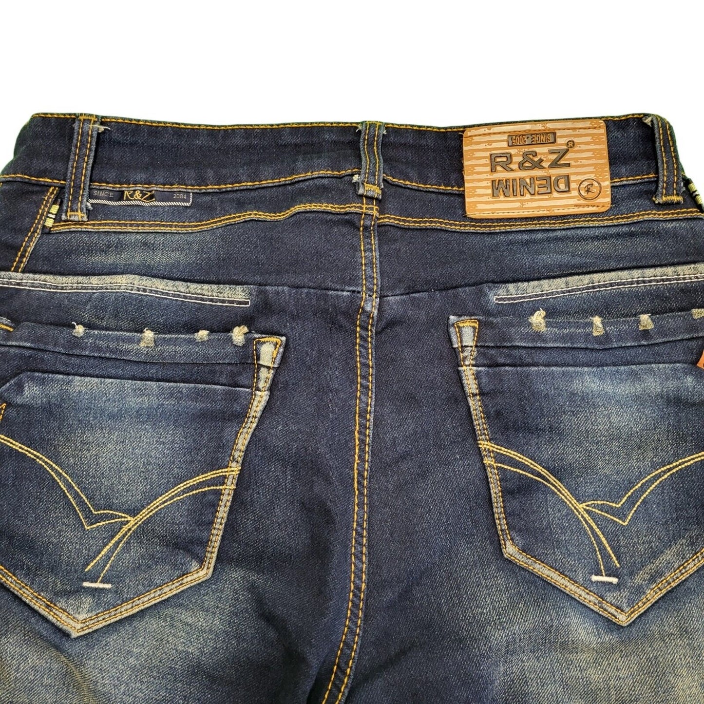 R & Z Faded Blue Skinny Stretch Denim Jeans Women's uk 16 W34 L34 H654