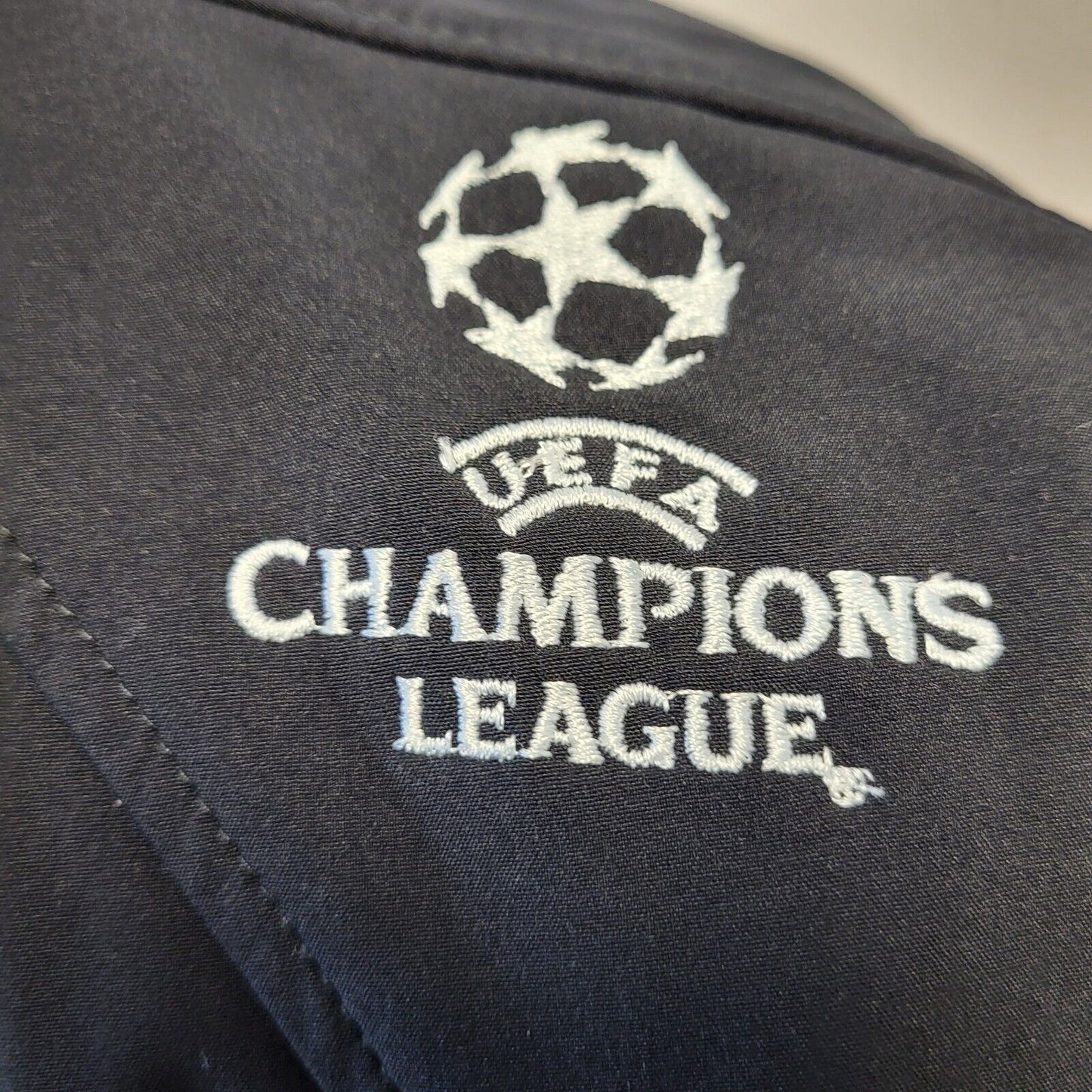UEFA Barcelona Champions League Jacket Black Full Zip Uk Men's Size Medium G574