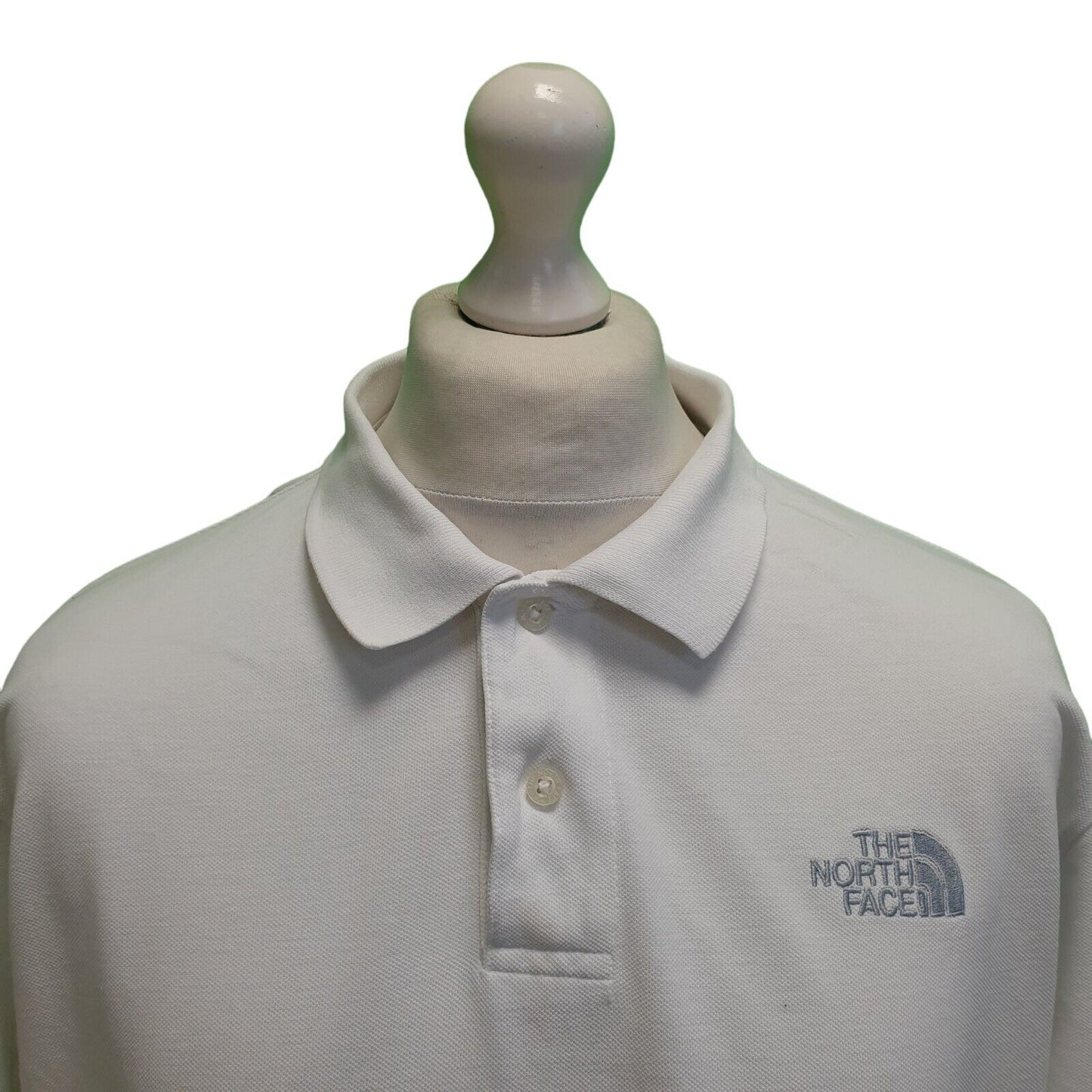 The North Face White Cotton Short Sleeve Polo T-Shirt Men's UK L EU 54 H367
