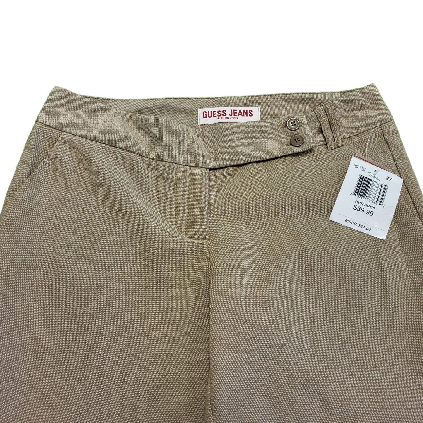BNWT Guess Jeans Camel Cotton Dress Shorts Women's uk 10 W27-28 H672