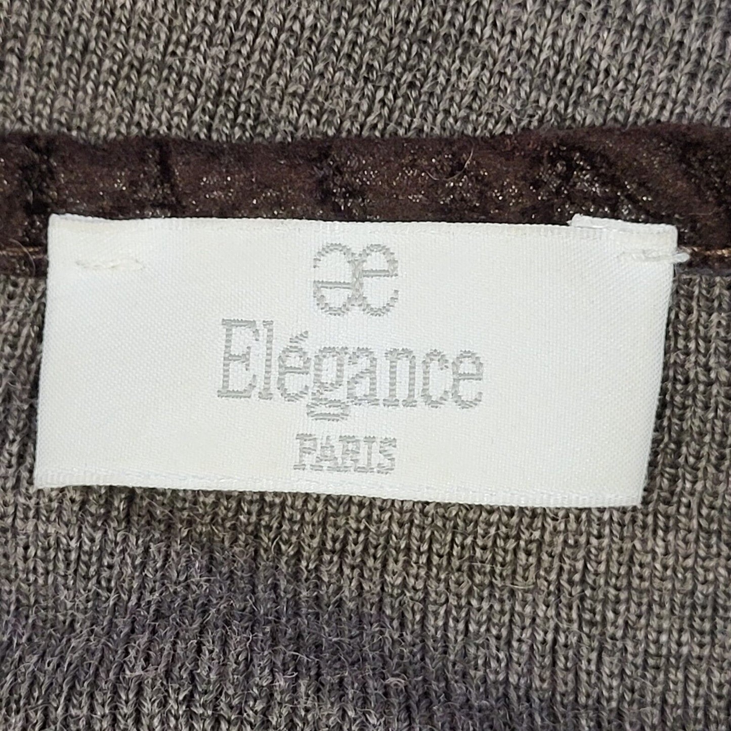 Elegance Brown Long Sleeve Daywear Wool Dress UK Women's 12 BB345