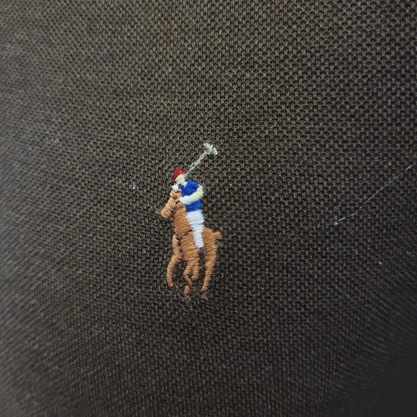 Polo Ralph Lauren Brown Long Sleeve Polo Top Mens Uk S EU 48 G345