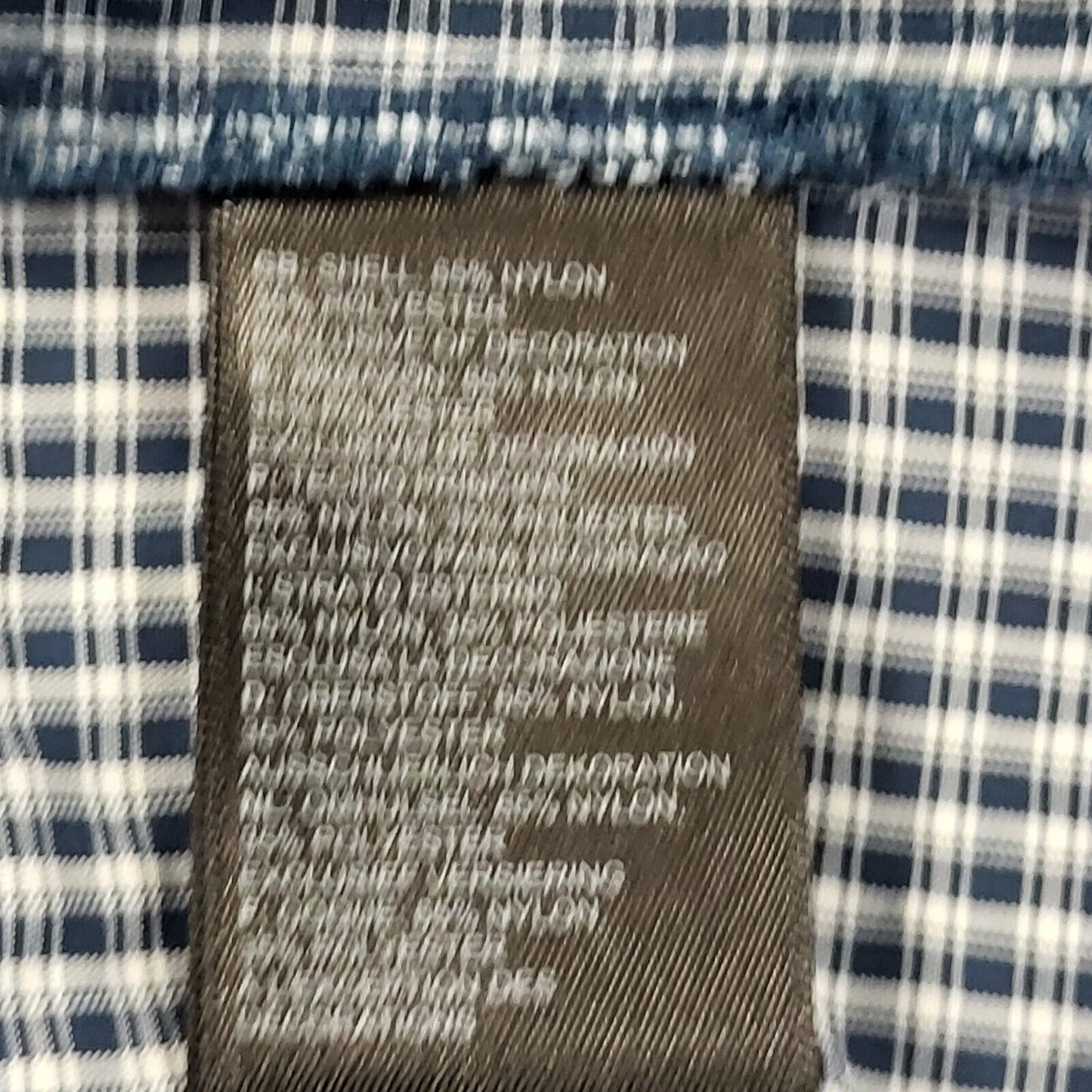 The North Face Blue White Check S/Sleeve Collared Shirt Men's UK M eu 50 H379