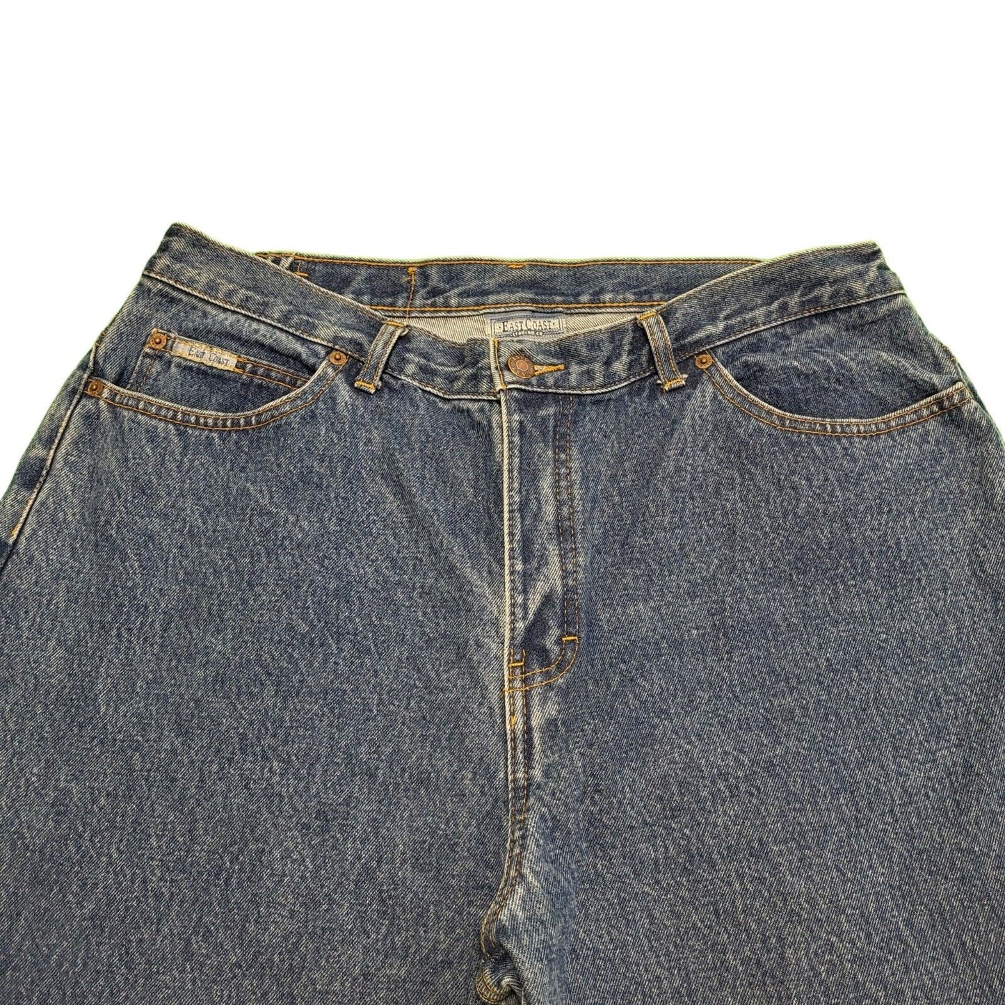 East Coast Faded Blue Tapered Denim Jeans Men's xL W36 L28 H666