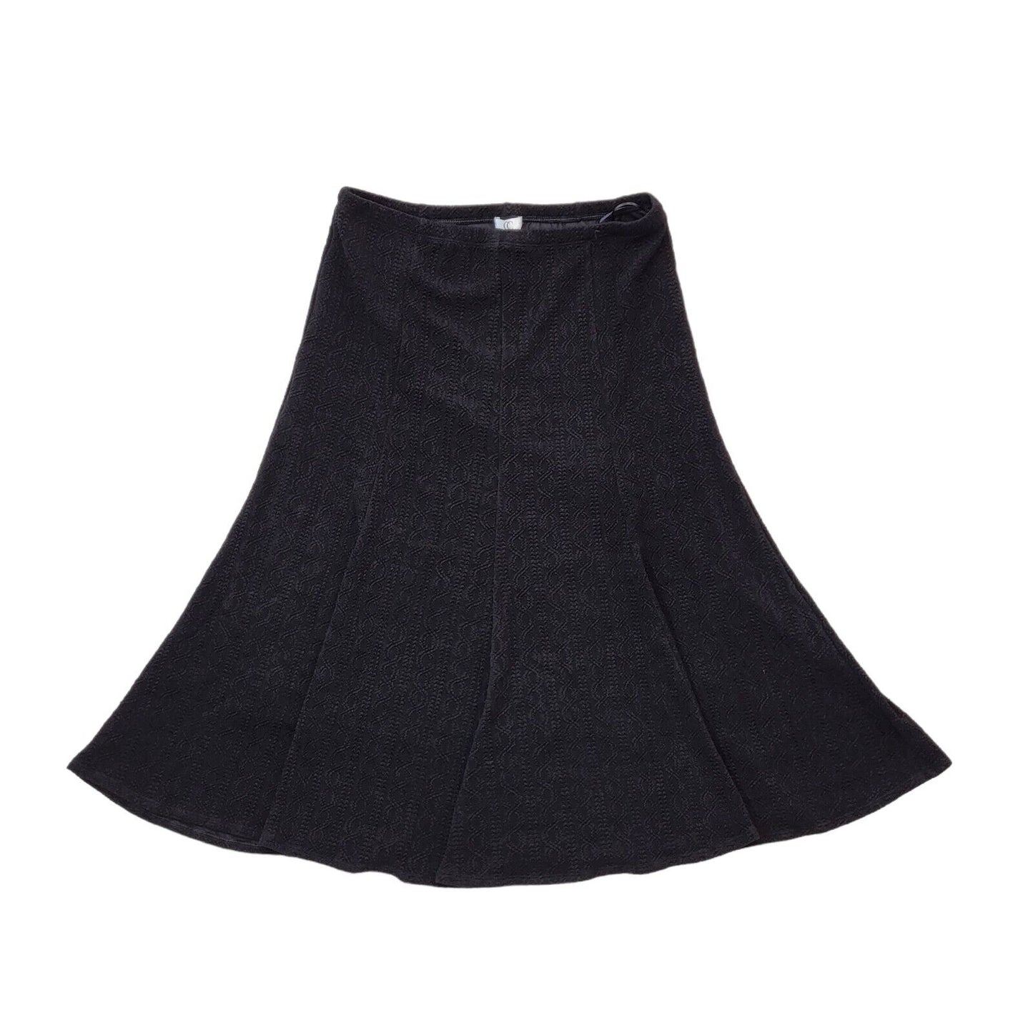CC Black A-Line Skirt UK Women's M W28 BNWT G250