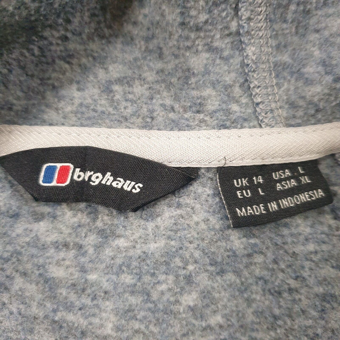Berghaus Grey Zipped Drawstring Sweatshirt Hoodie Women's Uk XL 14 EU 44 H935