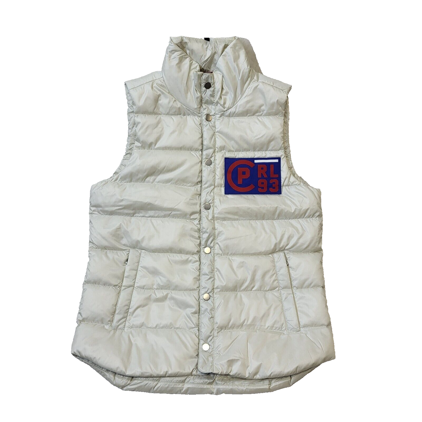 Polo Ralph Lauren Shiny White Puffer Body Warmer Gilet Vest Women's UK XS G750