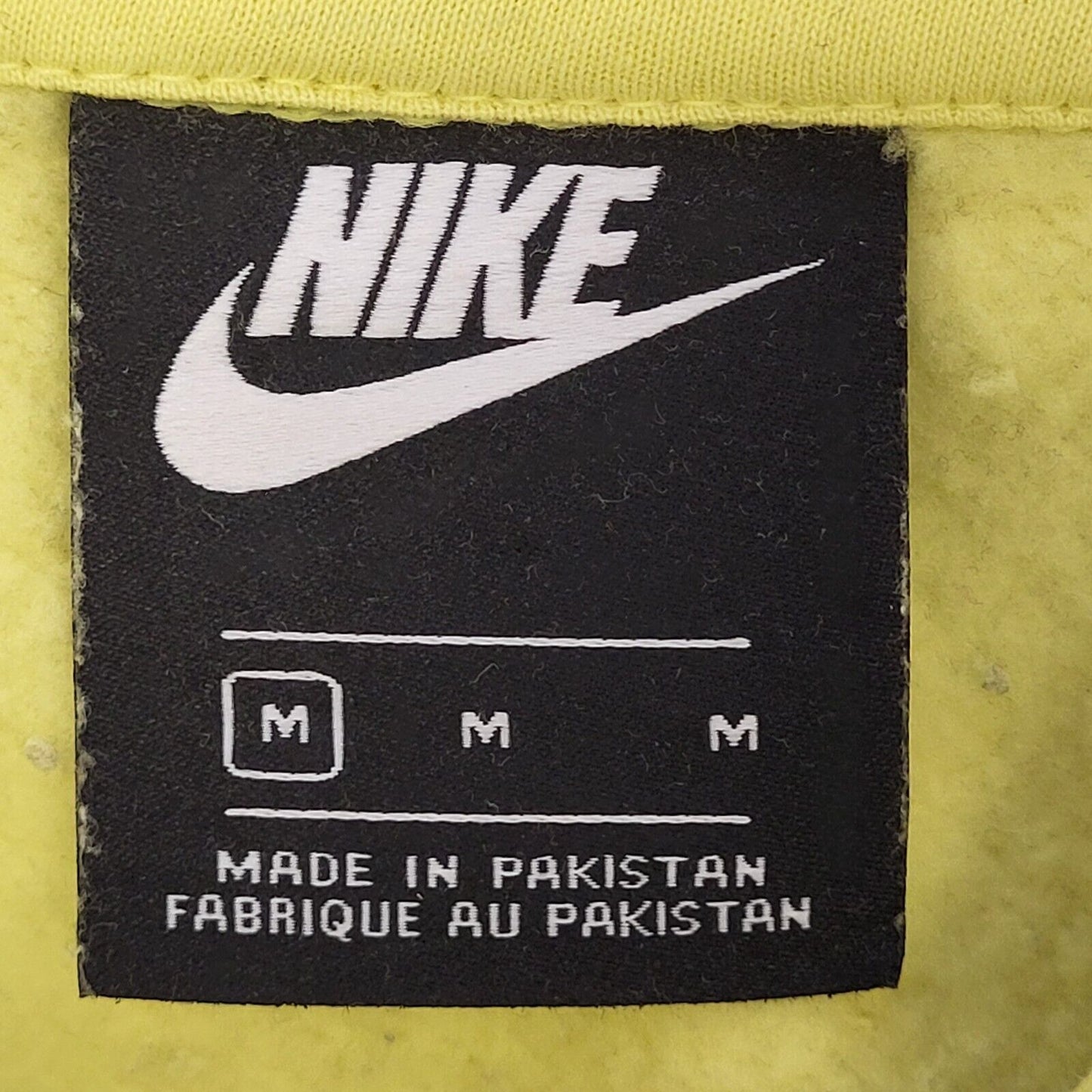 Nike Yellow Drawstring Pullover Sweatshirt Hoodie Uk Men's Medium G465