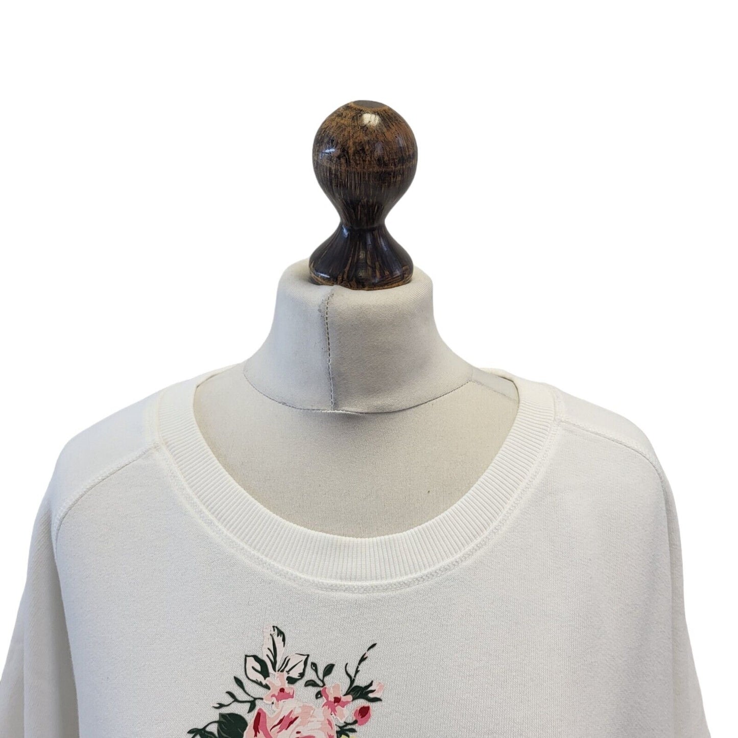 Diesel White Floral Retro Long Sleeve Sweatshirt Women's Uk L 12 H112