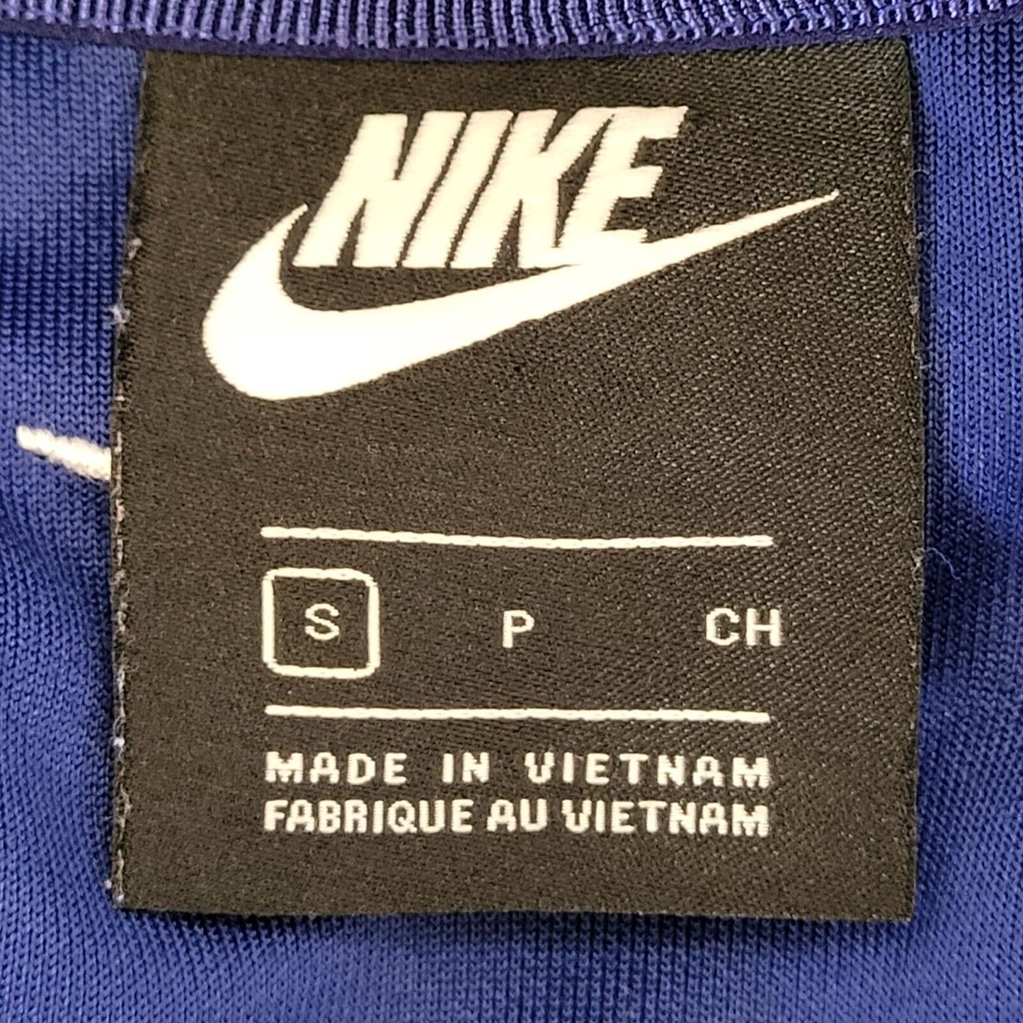 Nike Blue White Zipped Sports Tracksuit Top Uk Men's Small G457