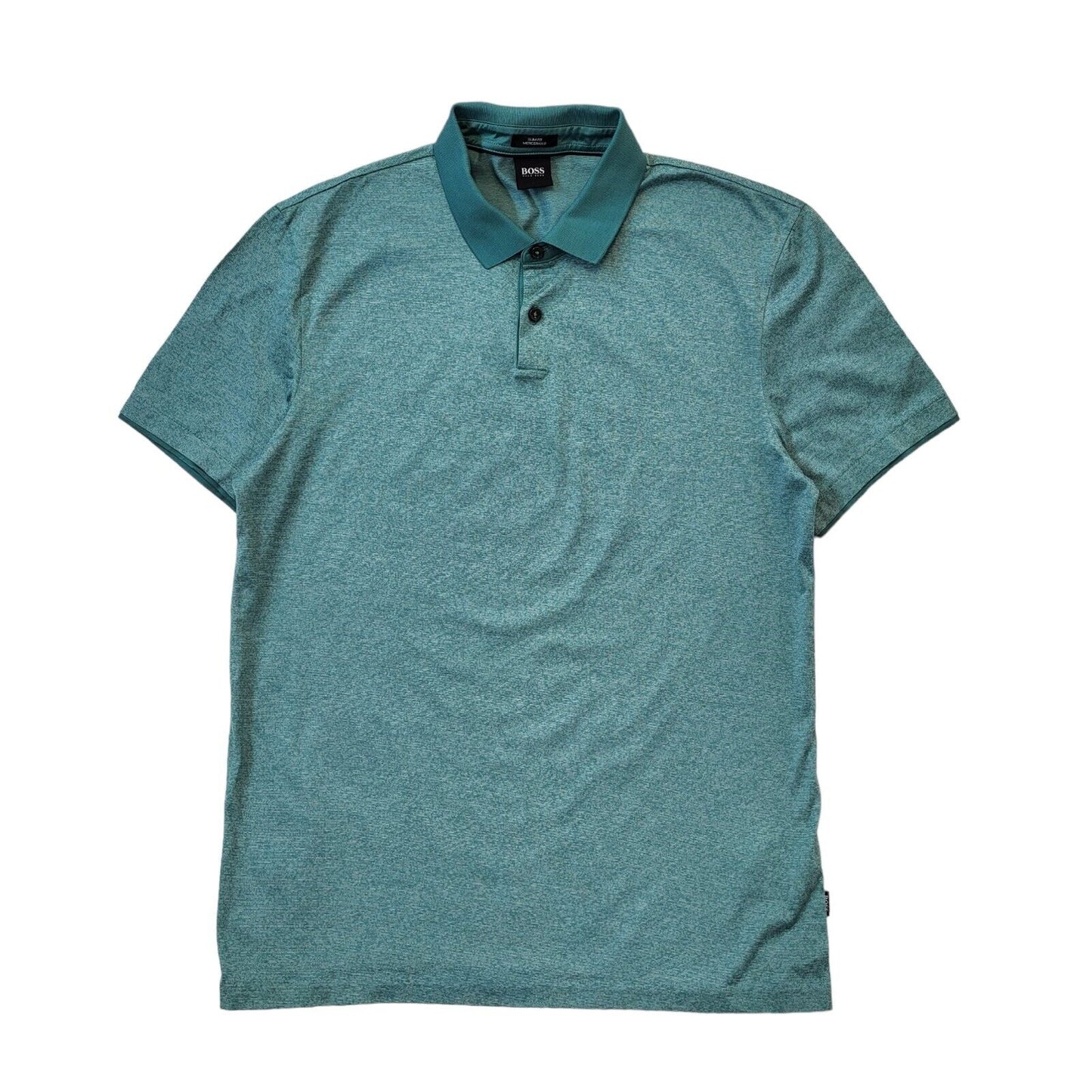 Hugo Boss Green Short Sleeve Polo Shirt Mens Uk L EU 54 G336