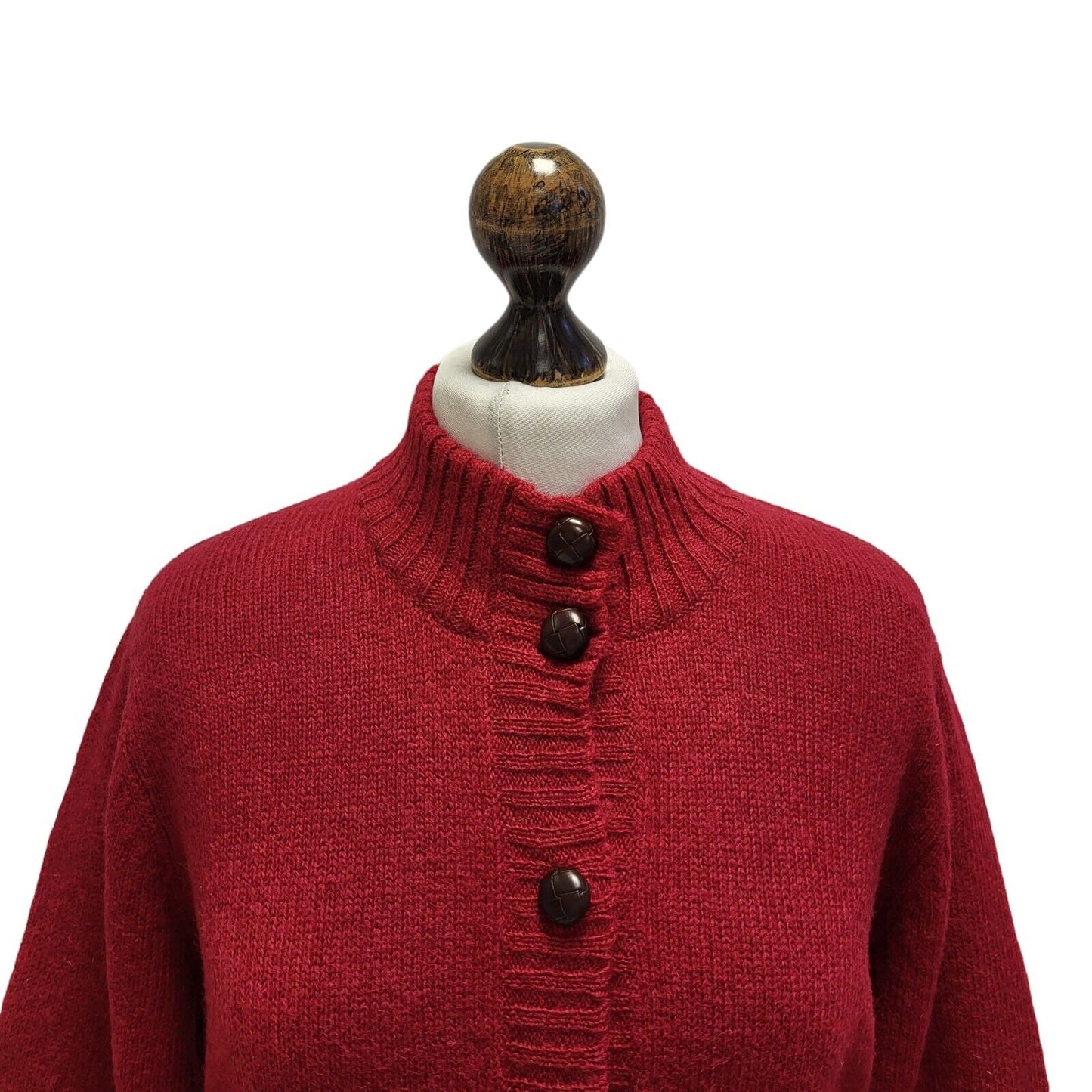 Orvis Cardigan Long Red Button Up Cardigan Uk Women's Size M G402