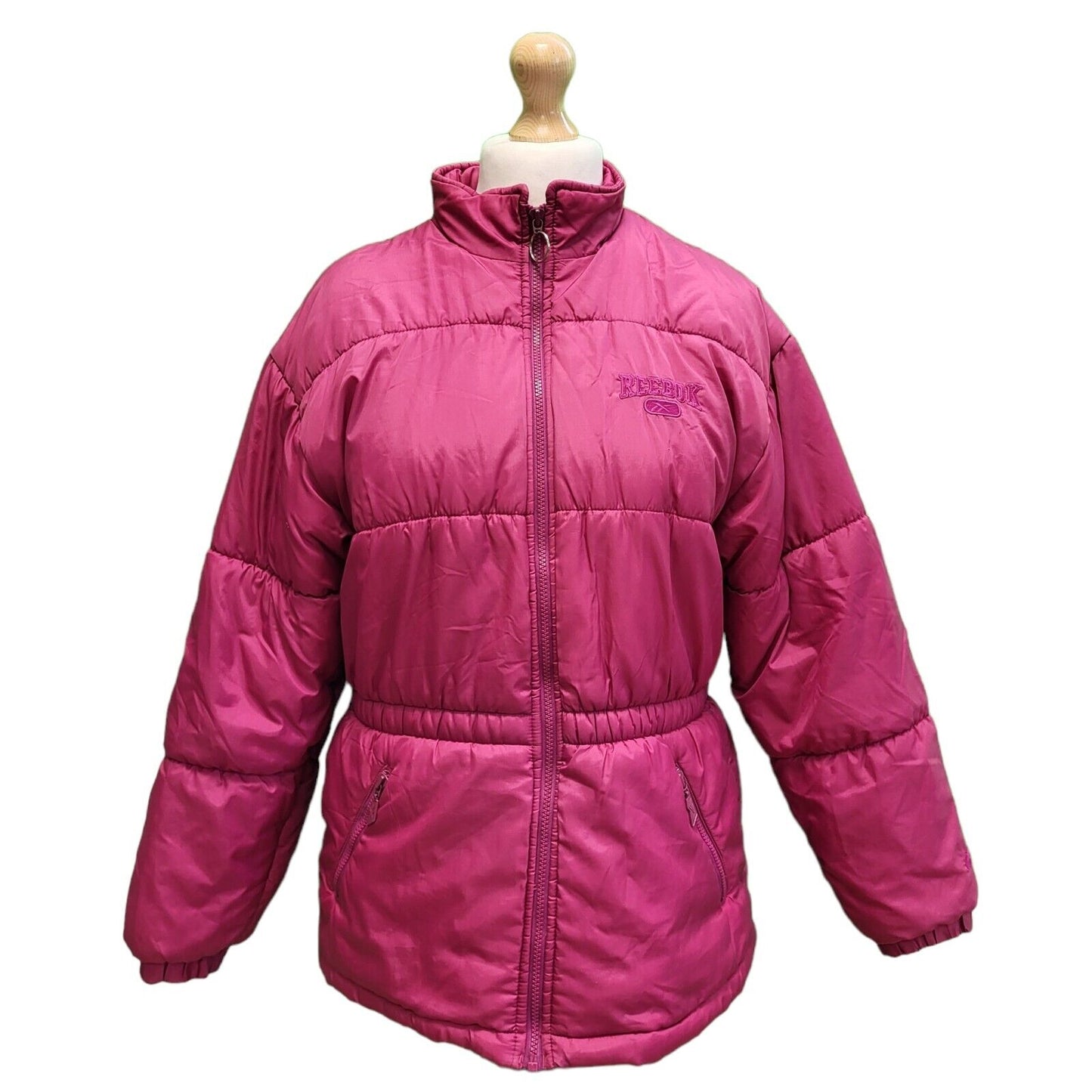 Reebok Pink Long Sleeve Puffer Sports Coat UK Women's 12 H688
