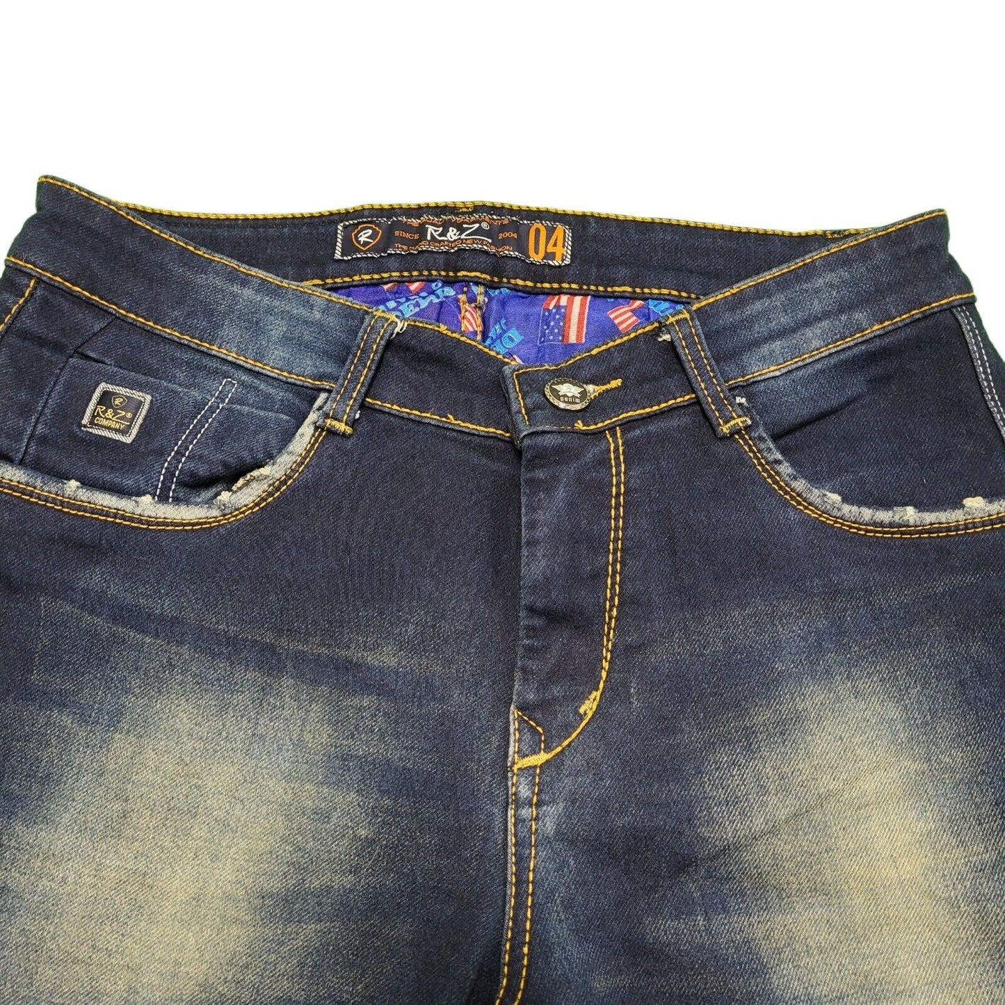 R & Z Faded Blue Skinny Stretch Denim Jeans Women's uk 16 W34 L34 H654