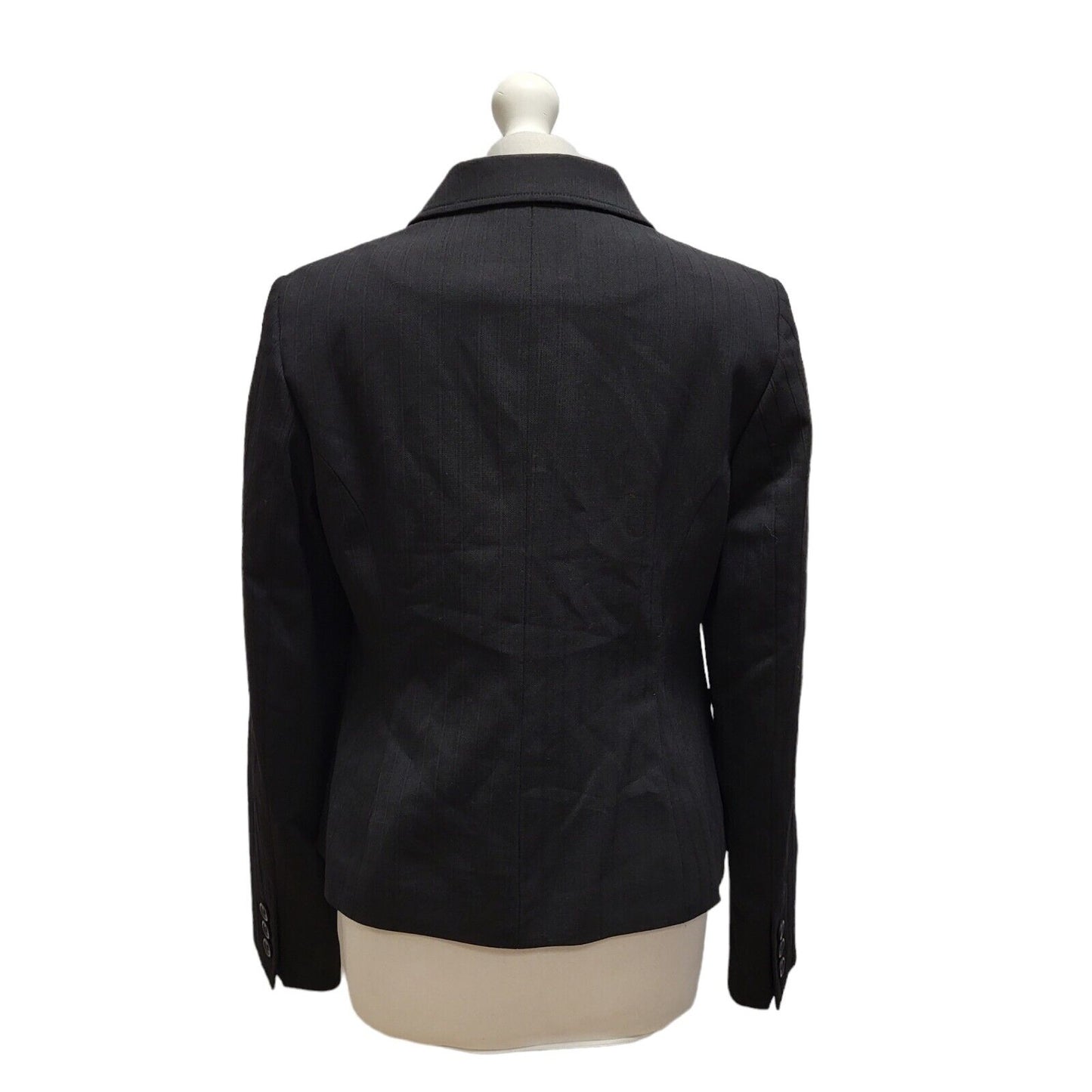 Laura Ashley Black Wool Suit Jacket Uk Women's Size 14 Bnwt BB368