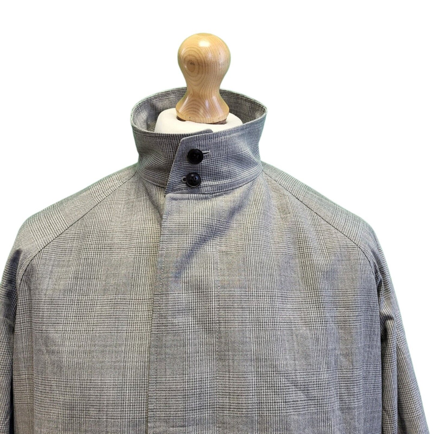 Bnwt Gymphlex Grey Check Plaid Lightweight Trench Coat Men's L eu 54 H81