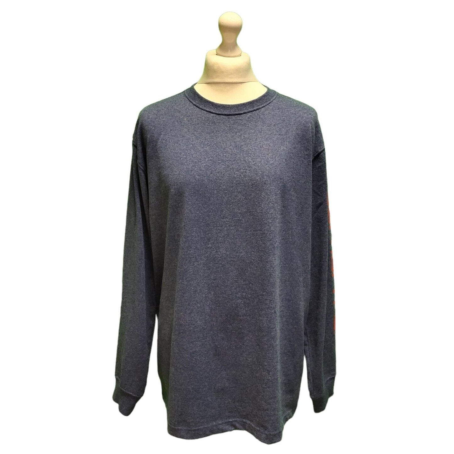 Carhartt Blue Long Sleeve Cotton Sports Relaxed Fit T-Shirt Uk Men's L H742