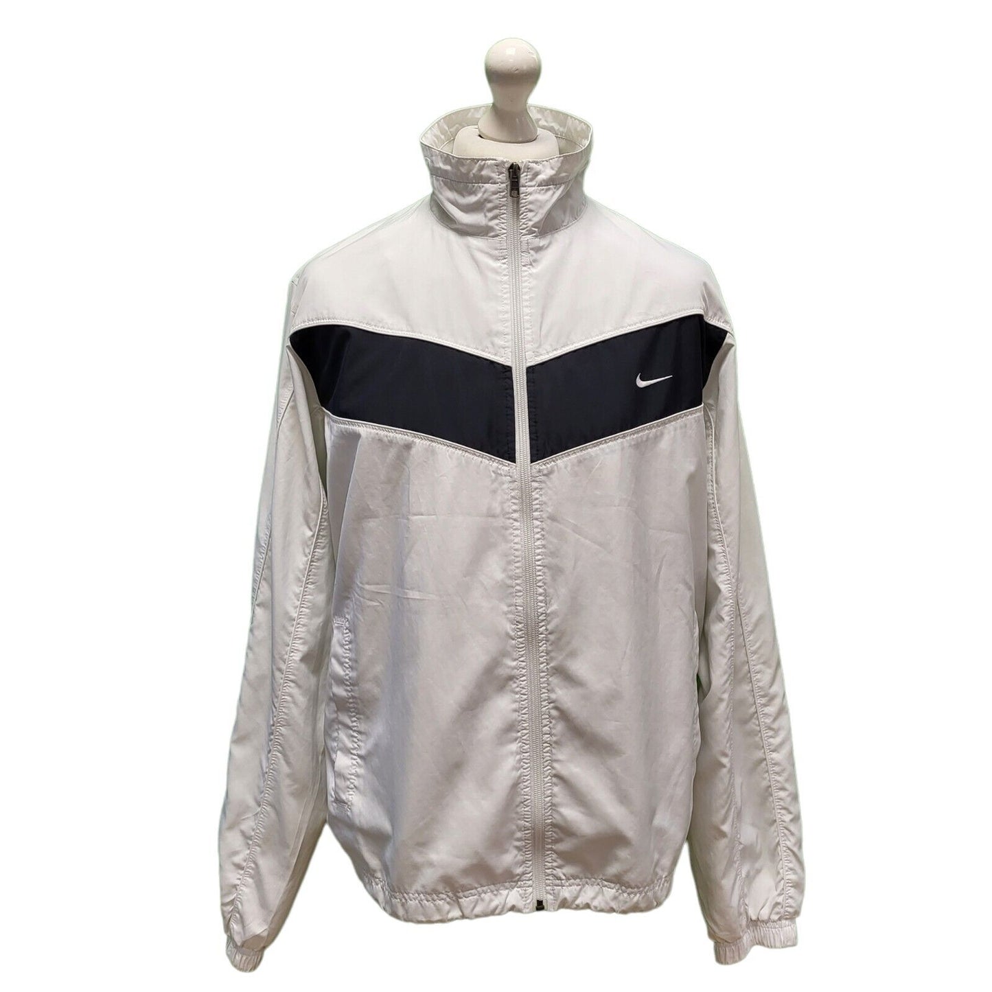 Nike White Black L/Sleeve Sports Lightweight Jacket UK Men's XL H927