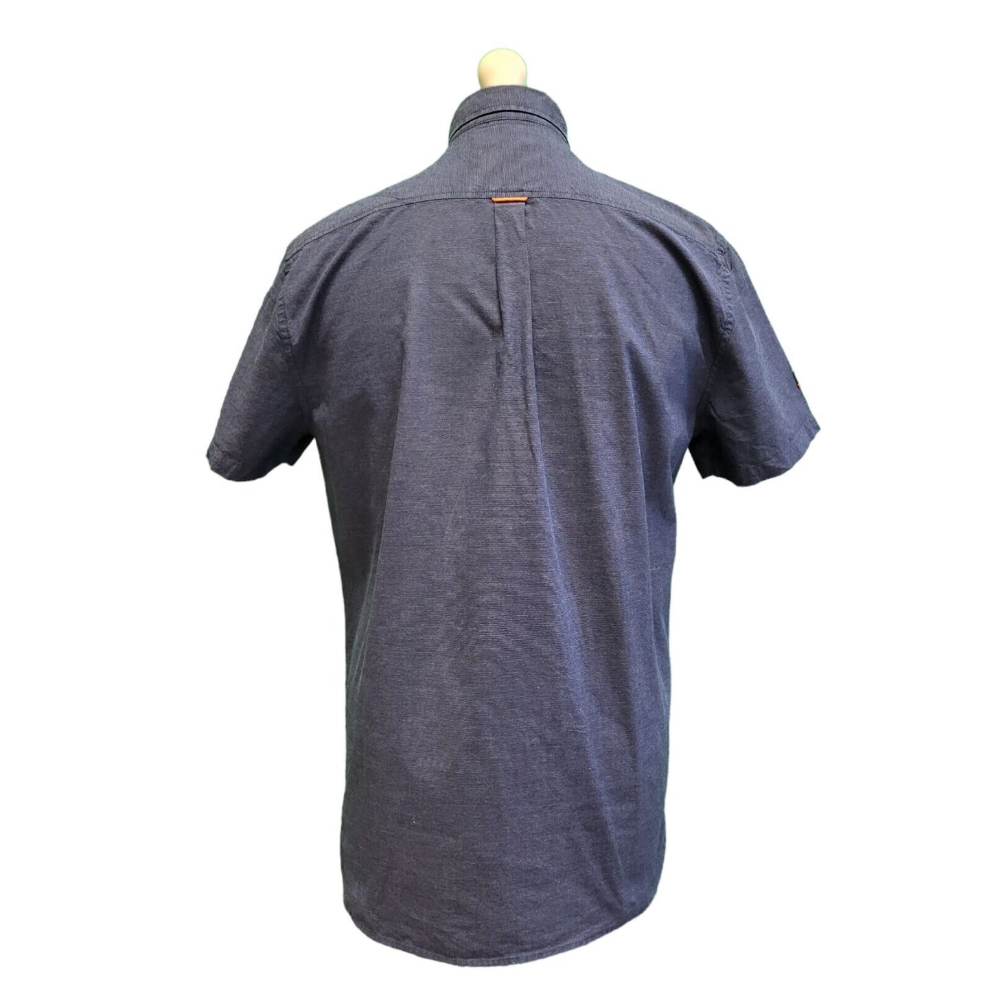 Superdry Blue Cotton Regular Fit Short Sleeve Shirt Men's UK L EU 54 H124