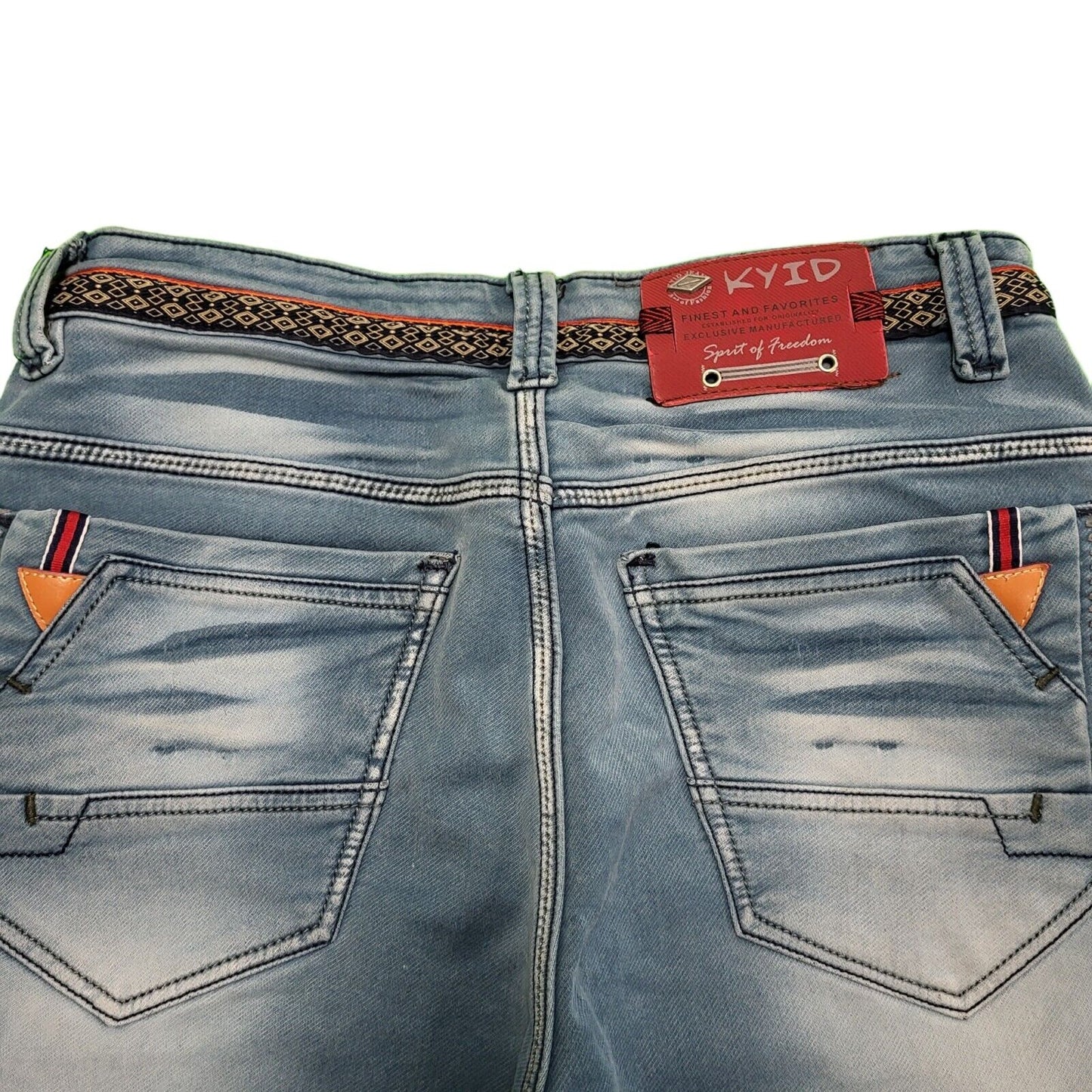 Kyid Faded Blue Skinny Rigid Denim Jeans Women's uk L W30 L32 H655